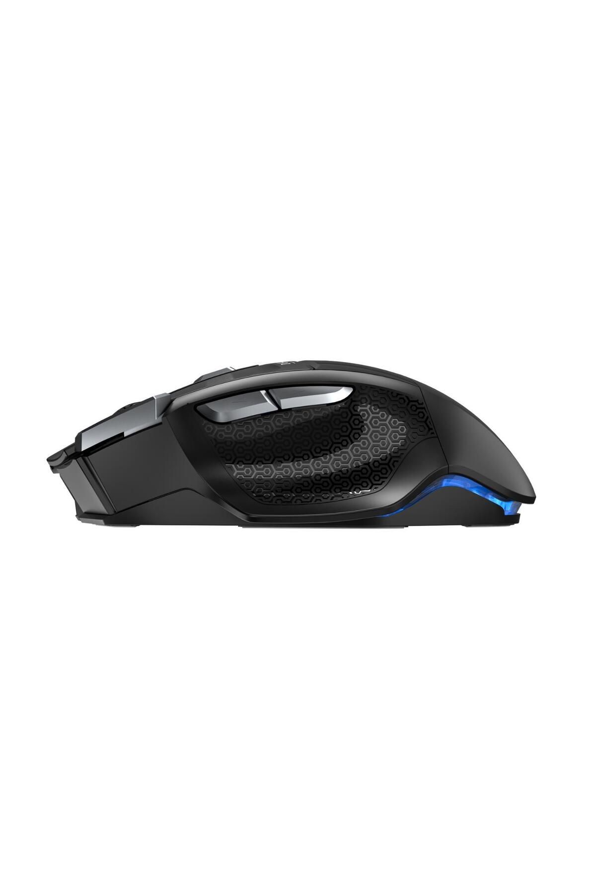 Aula Sc550 4800dpı 7 Tuşlu Makrolu 2.4ghz Kablosuz Optik Rgb Oyuncu Mouse Siyah