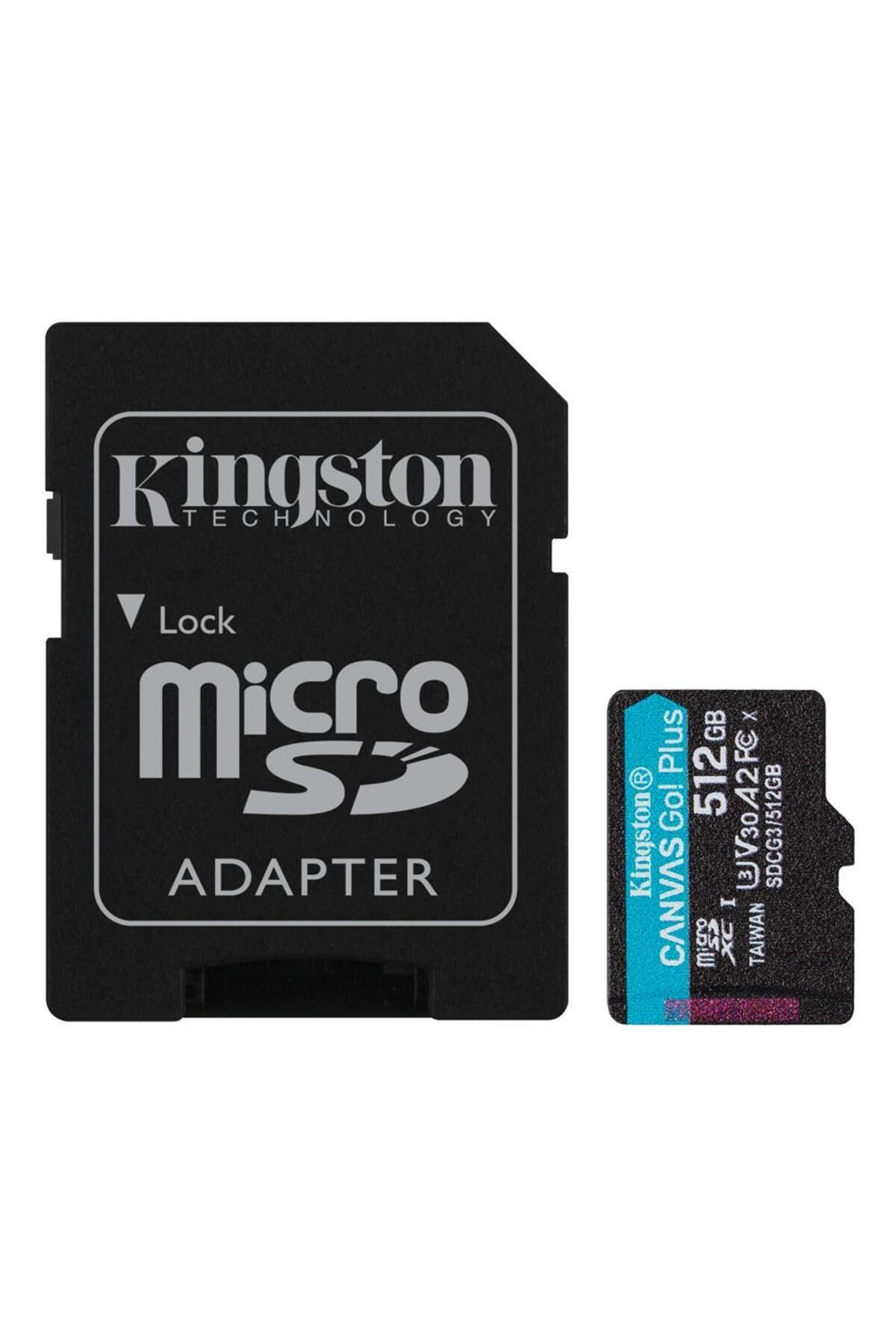 Kingston Sdcg3-512gb 512gb Microsdxc Canvas Go Plus 170r A2 U3 V30 Card Adp Hafıza Kartı