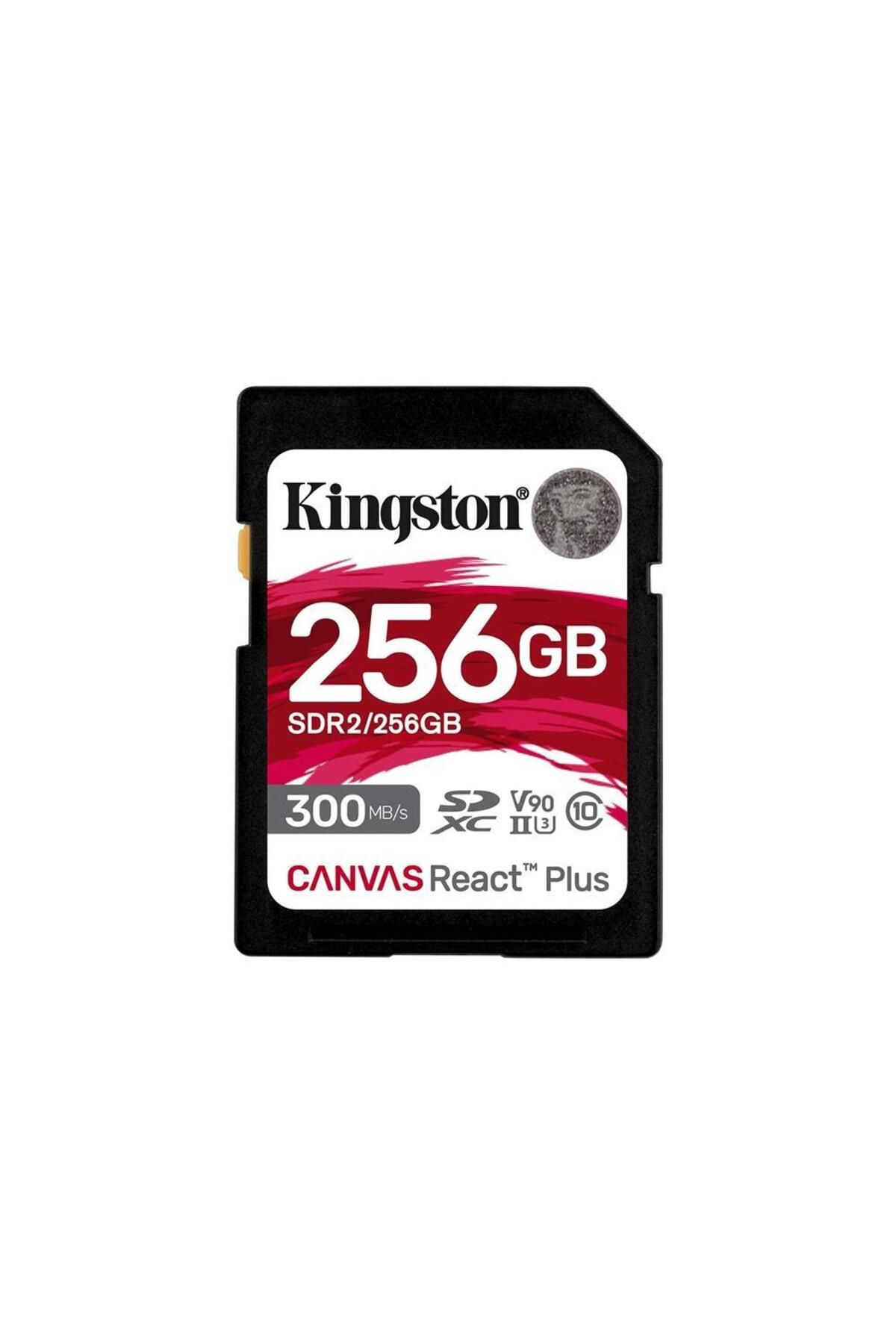 Kingston Sdr2-256gb Canvas React Plus Sdxc Uhs-ıı 300r-260w U3 V90 For Full Hd-4k-8k Hafıza Kartı