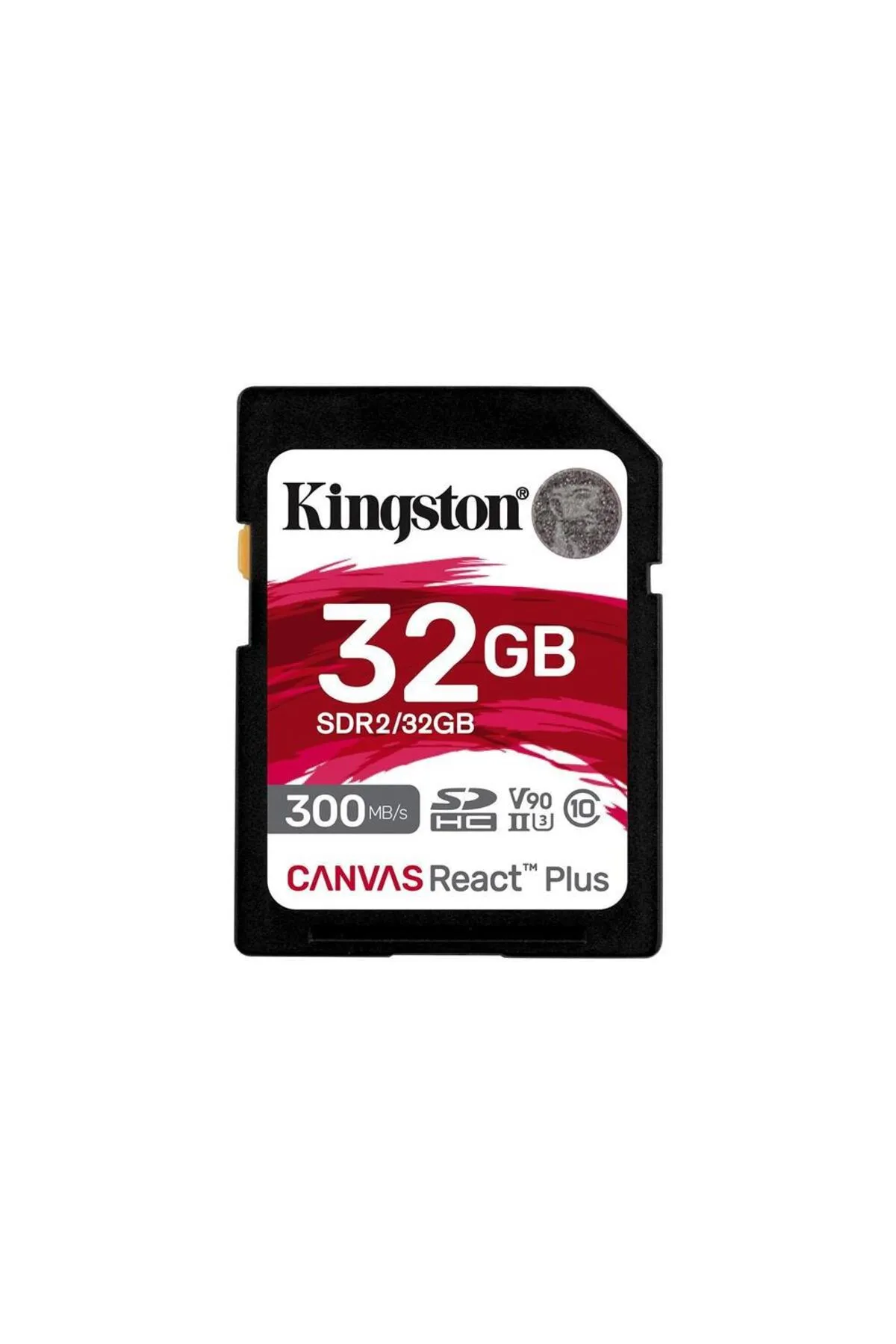 Kingston Sdr2-32gb Canvas React Plus Sdhc Uhs-ıı 300r-260w U3 V90 For Full Hd-4k-8k Hafıza Kartı