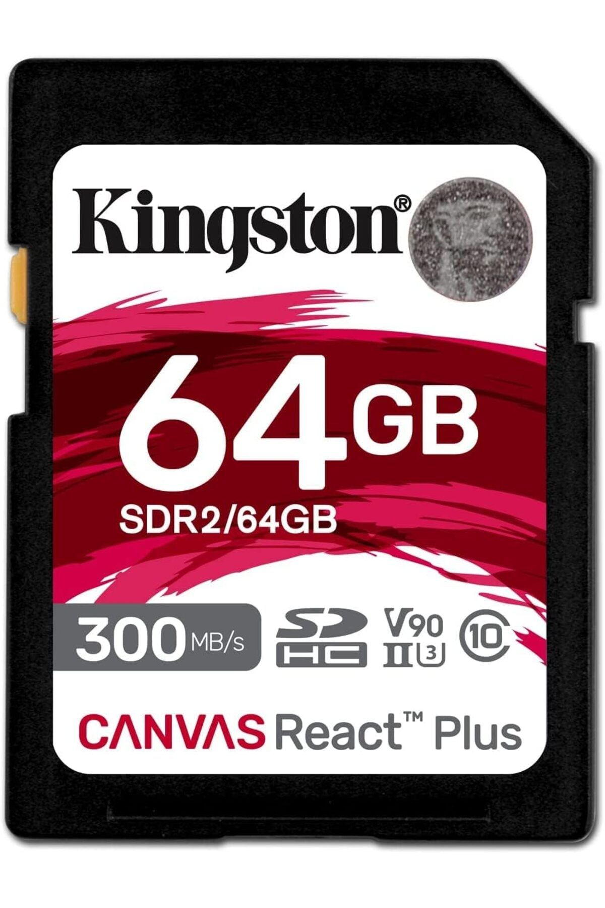 Kingston Sdr2-64Gb Canvas React Plus Sdxc Uhs-II 300R-260W U3 V90 For Full Hd-4K-8K Hafıza Kartı