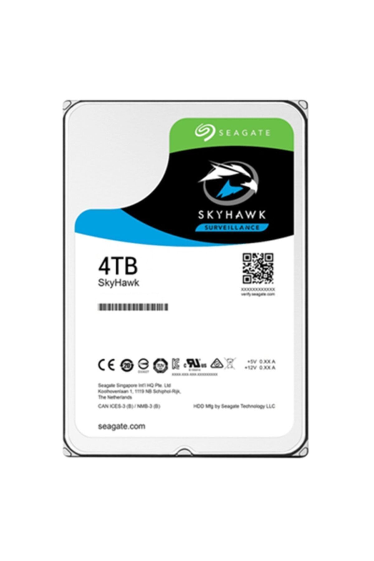 Sega Seagate St4000vx007 Skyhawk 4 Tb 5900rpm Sata3 64mb 190mb/s Rv 180tb/y 7/24 Güvenlik Diski