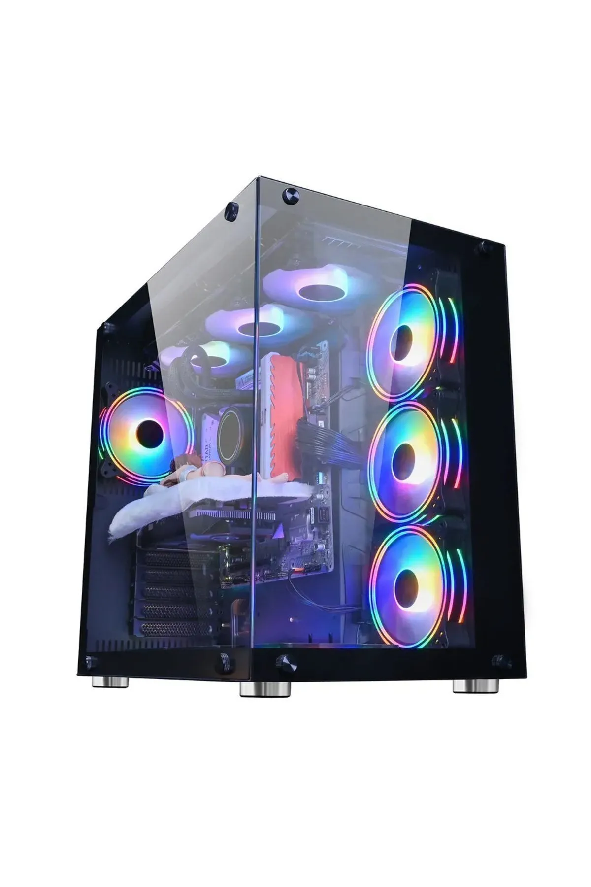 ColdPower Seaview 7x Argb Sessiz Fan Temper Cam 750 Watt 80 Bronze E-atx Gaming Kasa