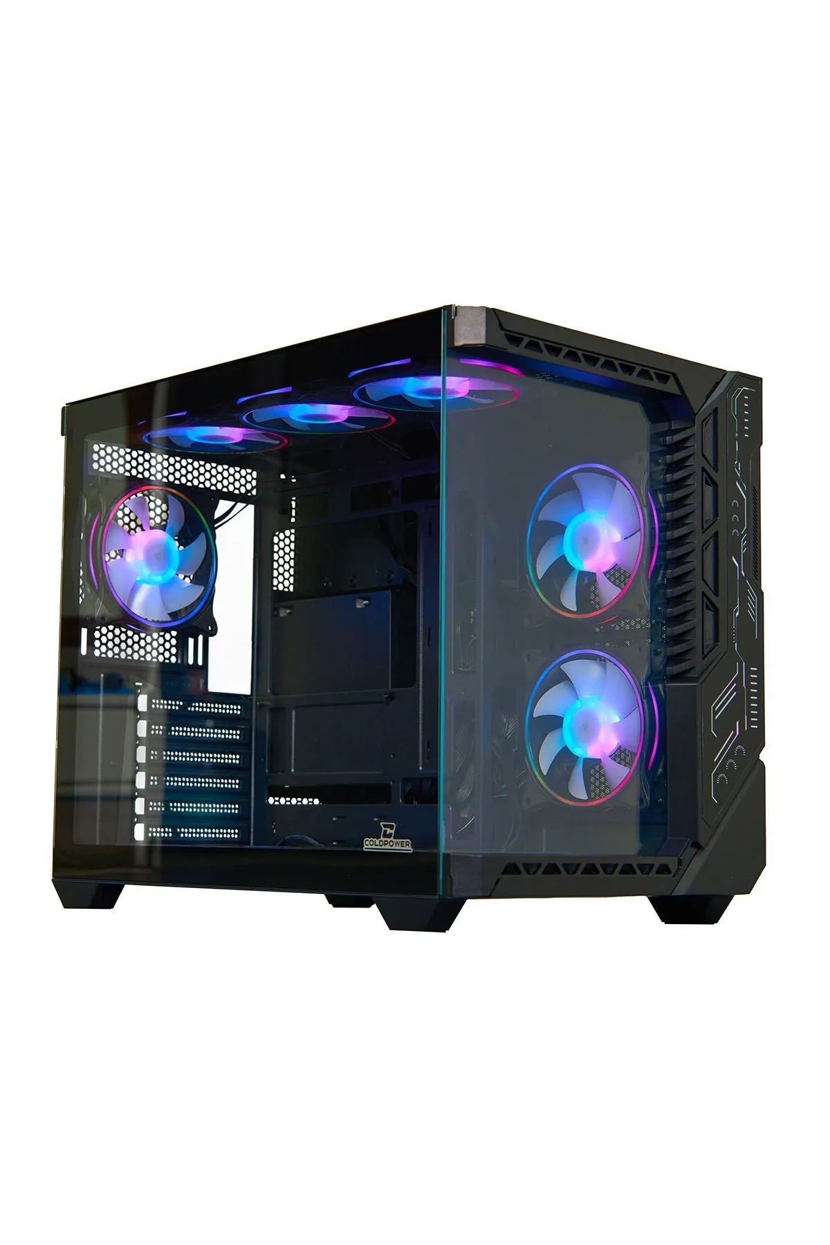 ColdPower Seawave 7x Argb Sessiz Fan Temper Cam 750 Watt 80 Bronze Güç Kaynağı E-Atx Gaming Kasa