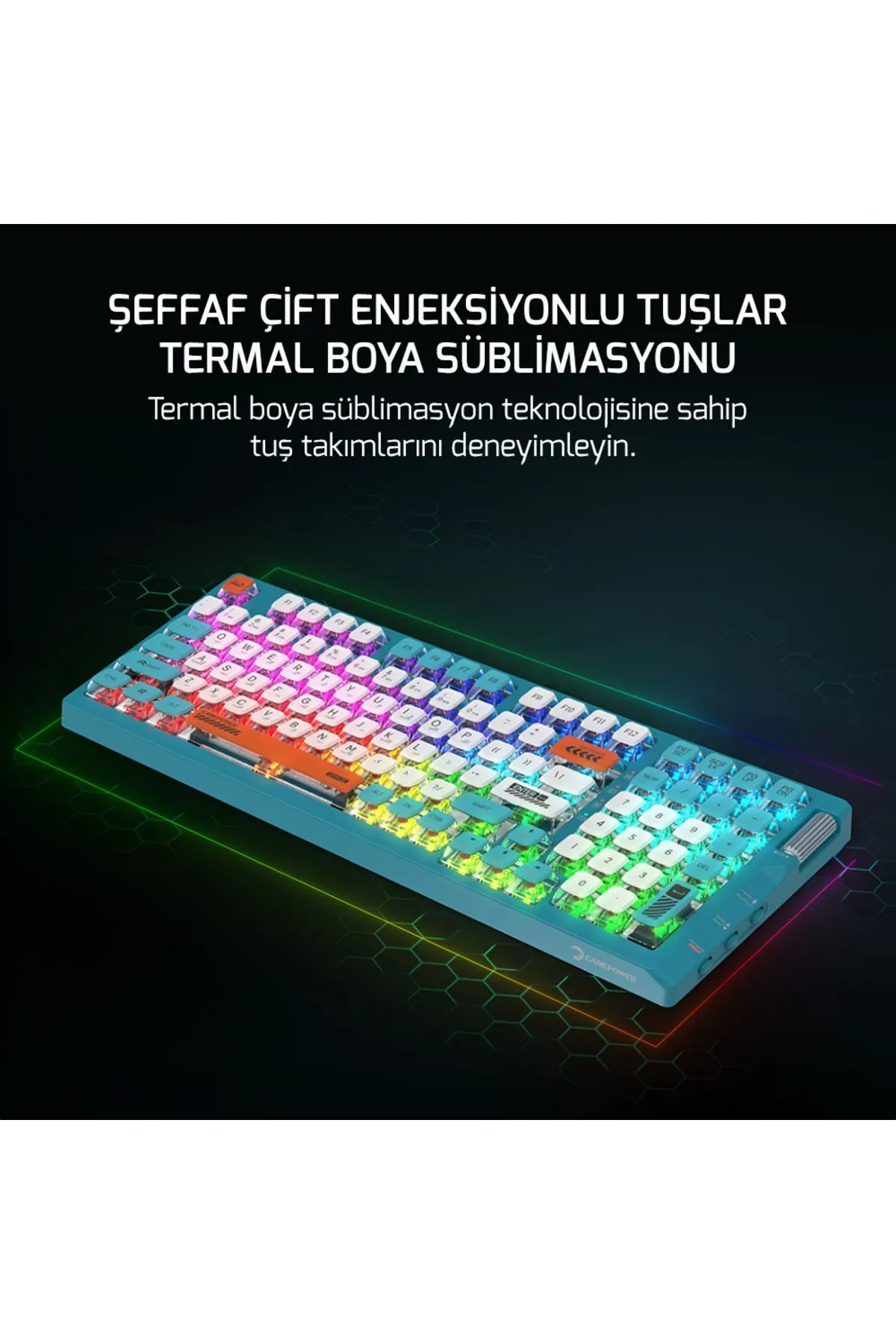 Gamepower Sense RGB Wireless/Bluetooth/Kablolu Mekanik Red Switch Gaming Klavye