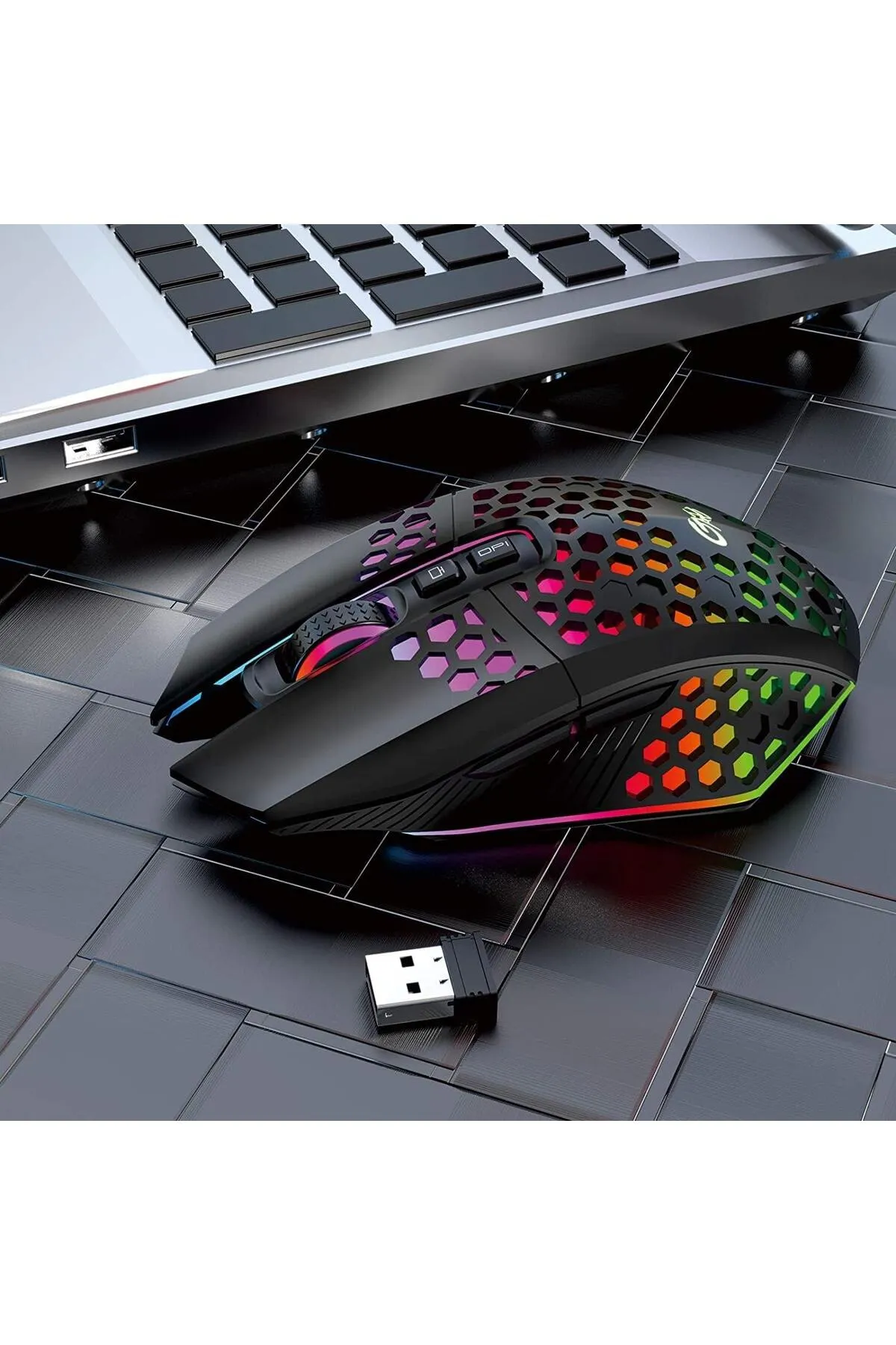 Valkyrie Sessiz Tuşlu Wireless 2.4g 8 Button Rgb Led Gaming Mouse - Silent Button - One Click Deskto