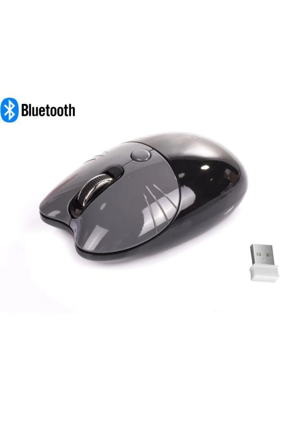 NDNeed Sevimli Kedi Kablosuz Siyah Mouse Bluetooth + 2.4G Dual Mode