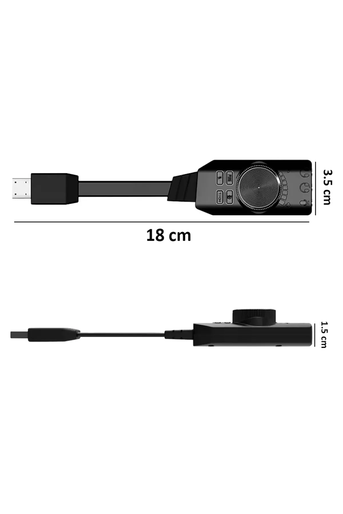 Midex SG-135 Harici Usb Ses Kartı Gaming Pubg Lol Oyun 7.1 Ses Kartı Stüdyo ve Çok Amaçlı