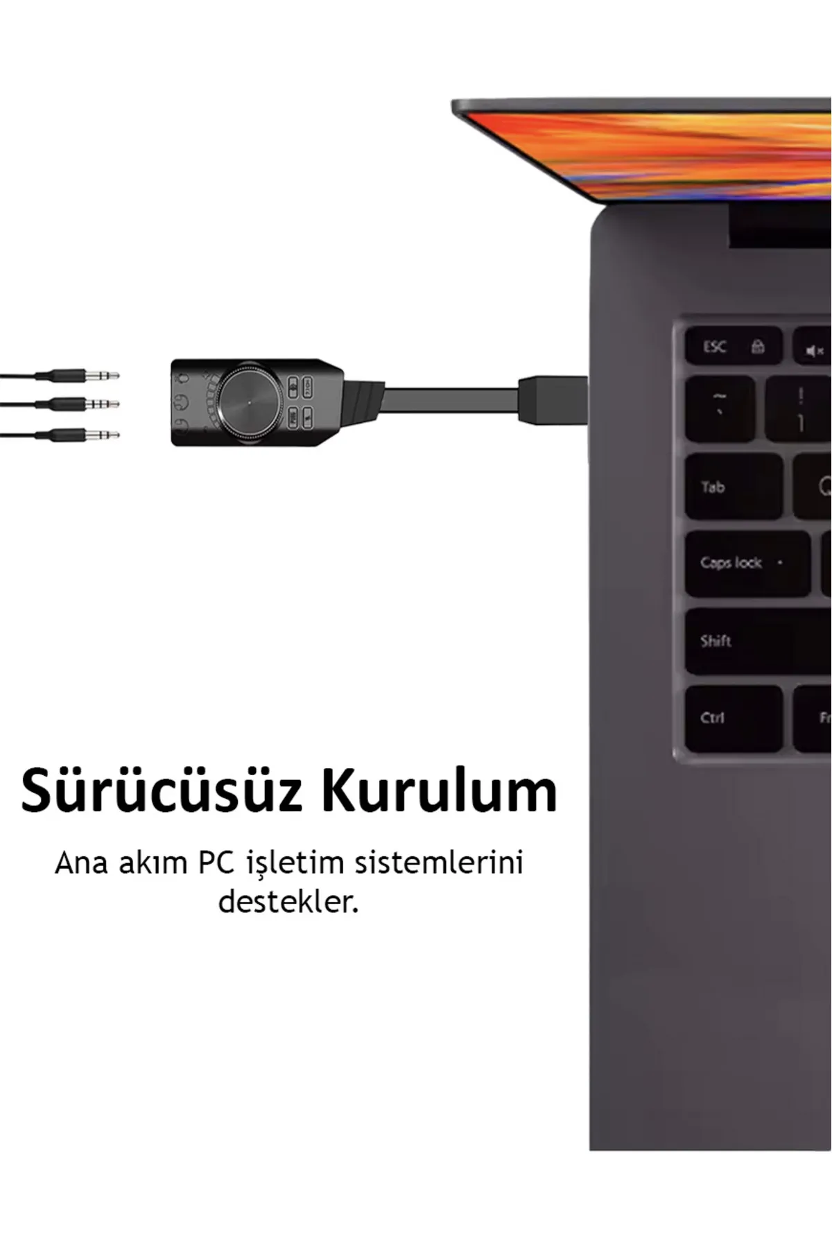 Midex SG-135 Harici Usb Ses Kartı Gaming Pubg Lol Oyun 7.1 Ses Kartı Stüdyo ve Çok Amaçlı