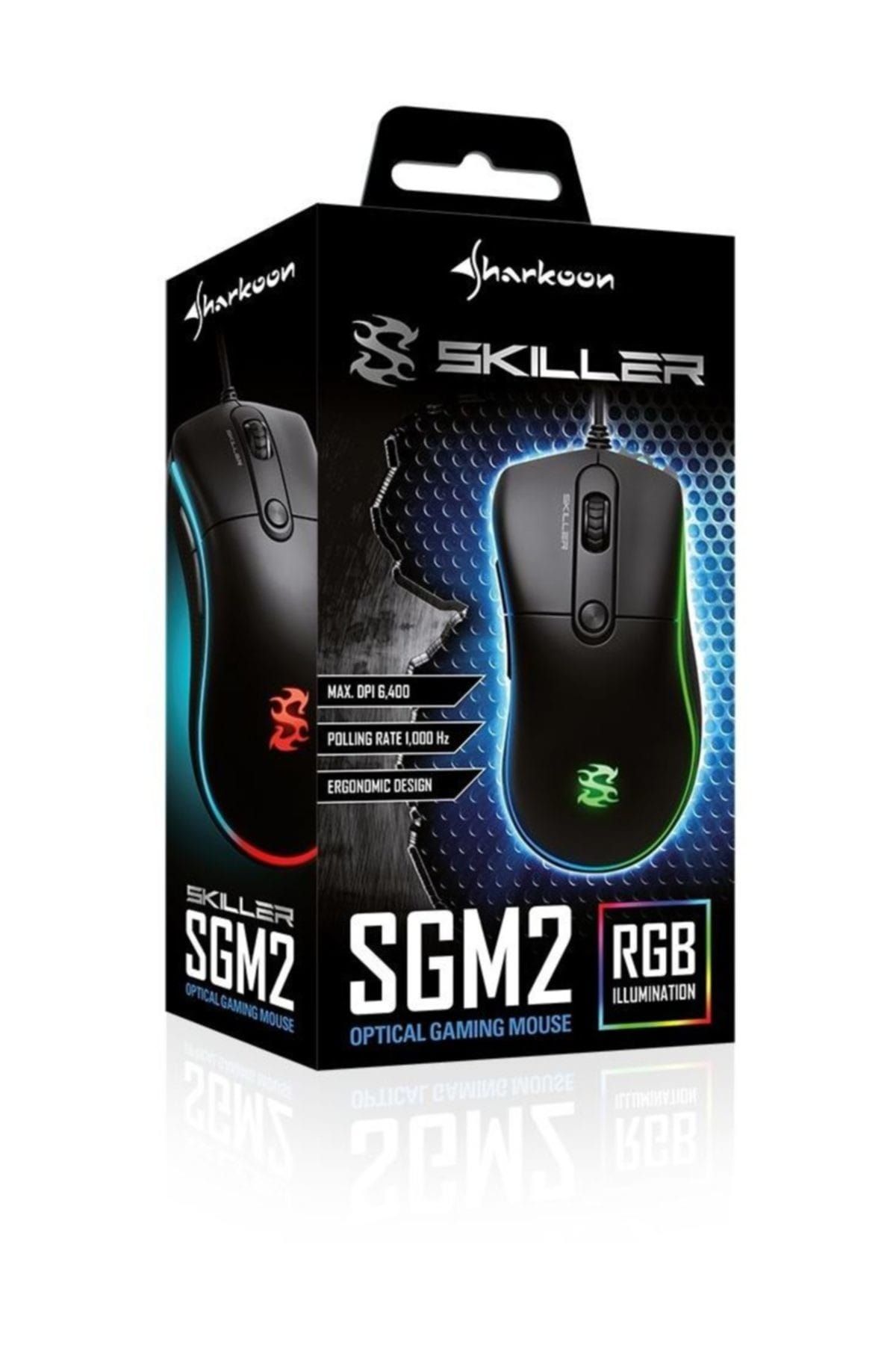 SHARKOON SGM2 RGB Ledli Kablolu Gaming Mouse SKILLER-SGM2