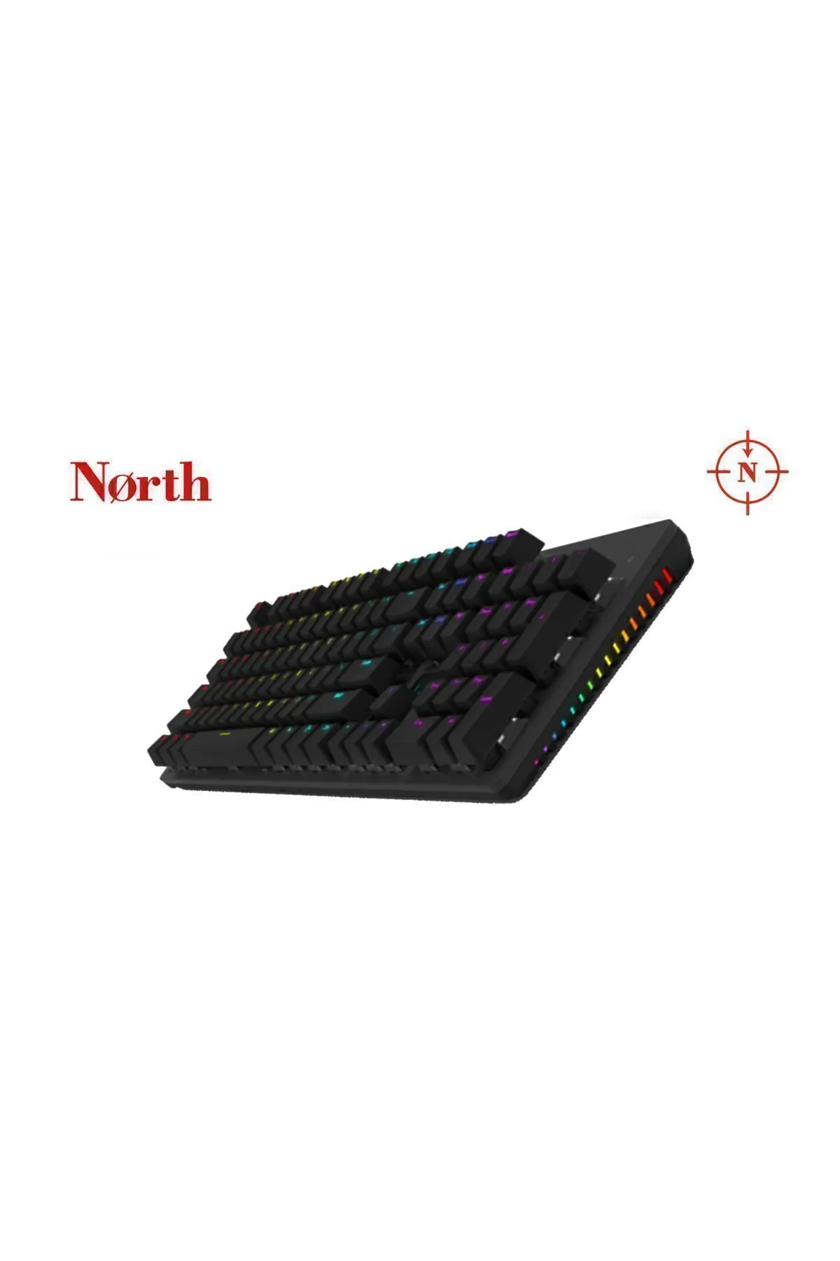 North Shield Blue Switch Türkçe Q Rgb Full Metal Panel Mekanik Gaming Klavye