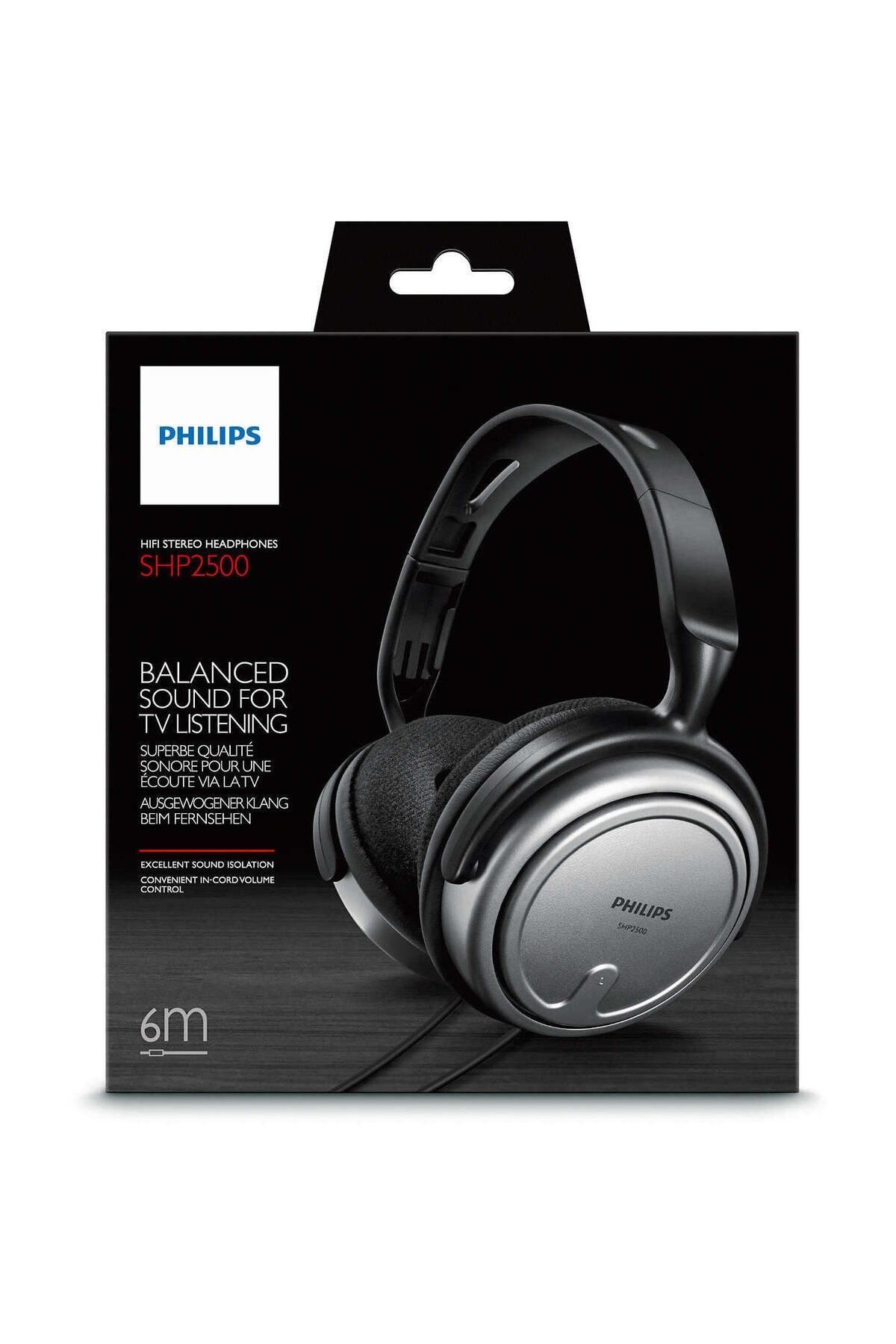 Philips SHP2500/10 Kulaküstü Kulaklık Siyah/Gümüş