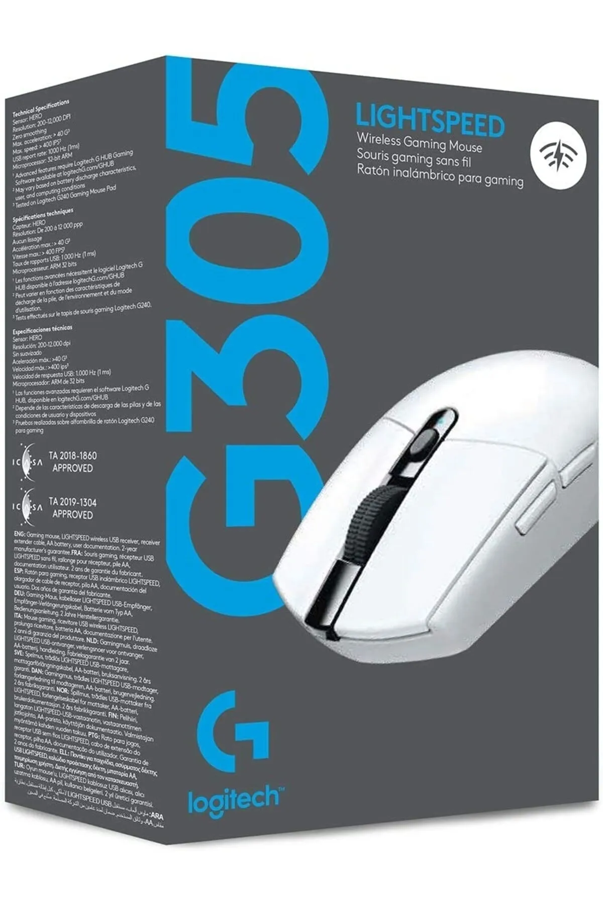 Logitech shpwave Beyaz Kablosuz Gaming Mouse ve OEM Mouse Pad 40x30 cm htcx 1005813