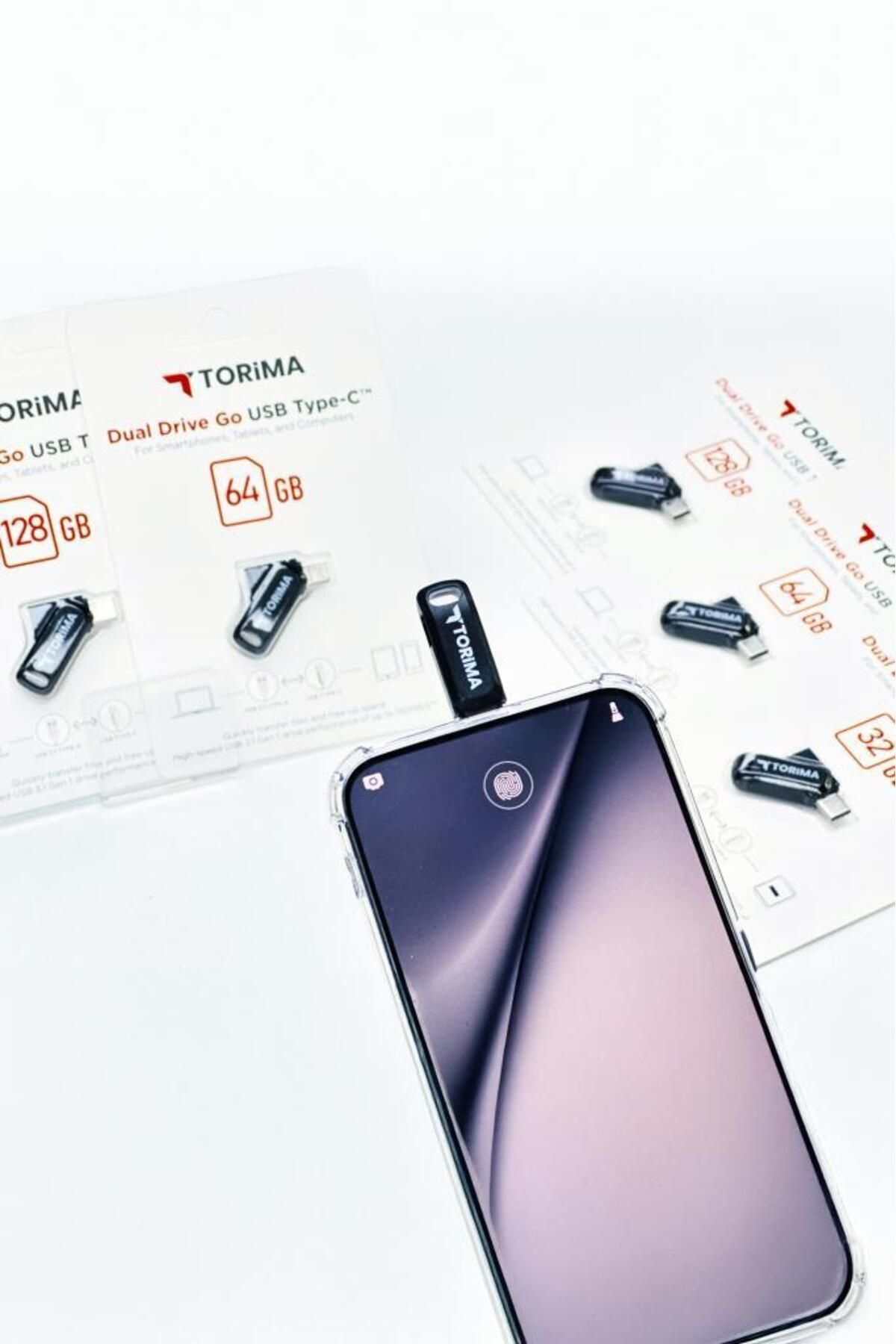 Torima Siyah 32GB Çift Sürücülü USB-TYPE-C OTG