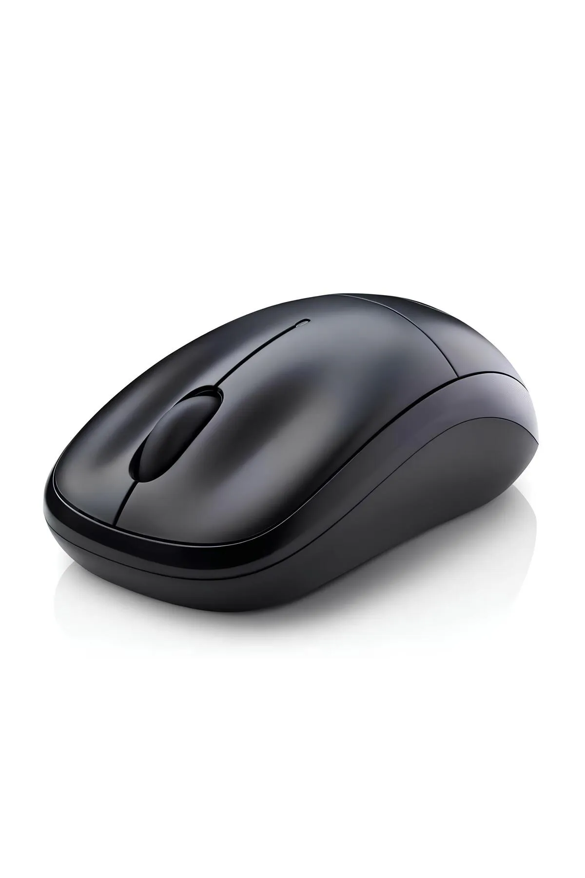 Genel Markalar Siyah Kablosuz Optik Mouse 1200Dpi Sensörlü Ergonomik Tasarım Mikrofonlu Kulaklık Hediyeli