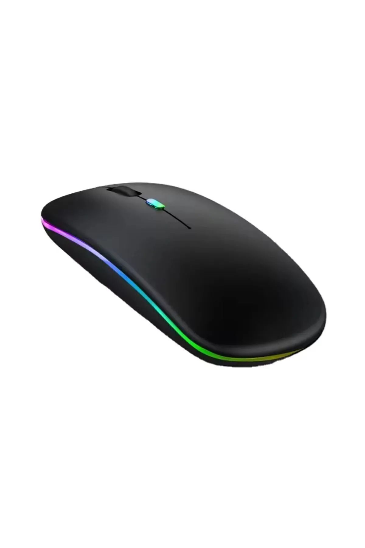 Genel Markalar Siyah Kablosuz Wireless 2.4g Bluetooth Sessiz Mouse Şarj Edilebilir Rgb Renkli Ergonomik Tasarımlı