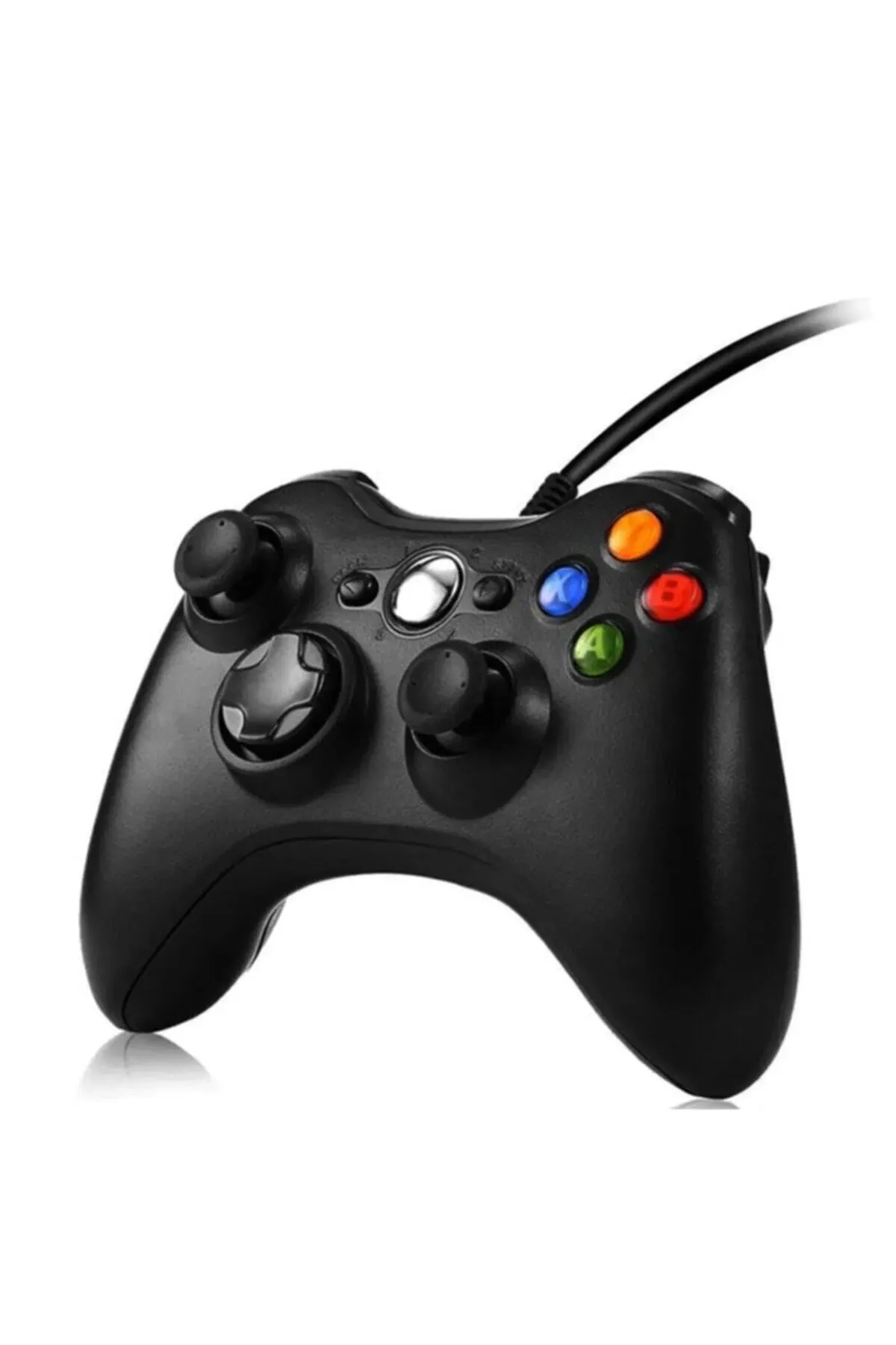 İTHALCİM Siyah/Beyaz Xbox 360 Gamepad Joystick Kablolu Oyun Kolu (PC Bilgisayar ve Xbox 360 Uyumlu)