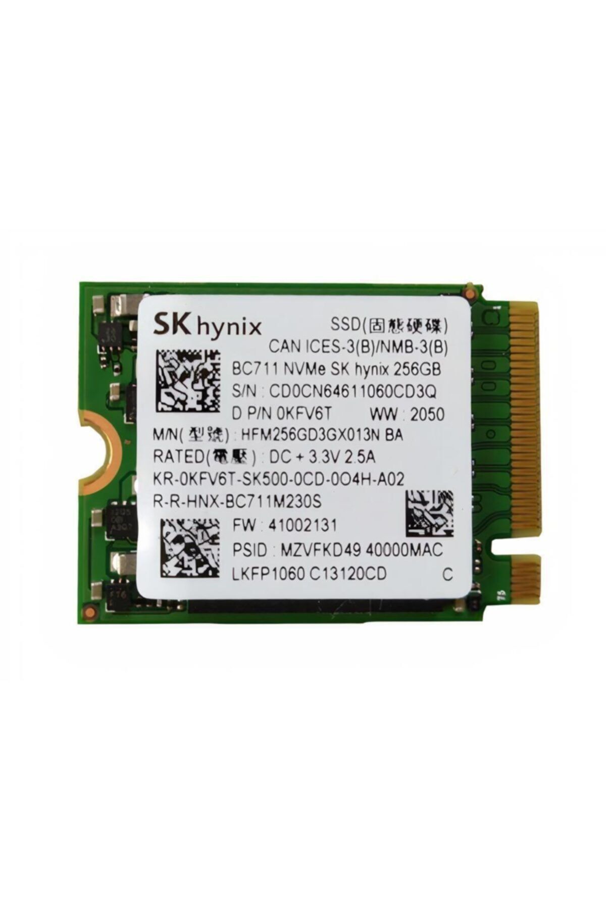 SKHYNİX SK Hynix BC711 256GB 22x30 M.2 NVMe SSD