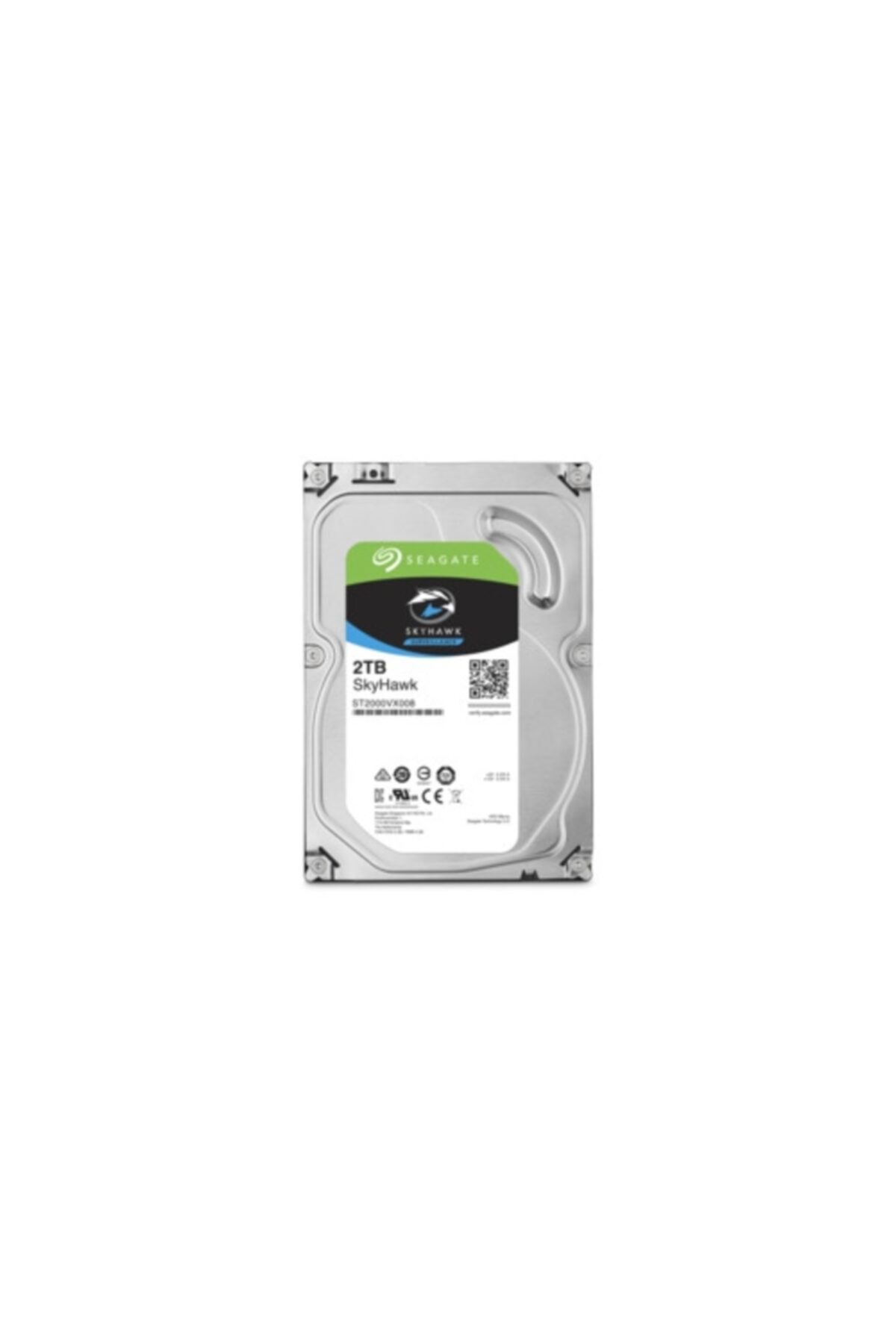 Seagate Skyhawk 3,5" 2tb 64mb St2000vx008, 5900rpm, Güvenlik Hdd