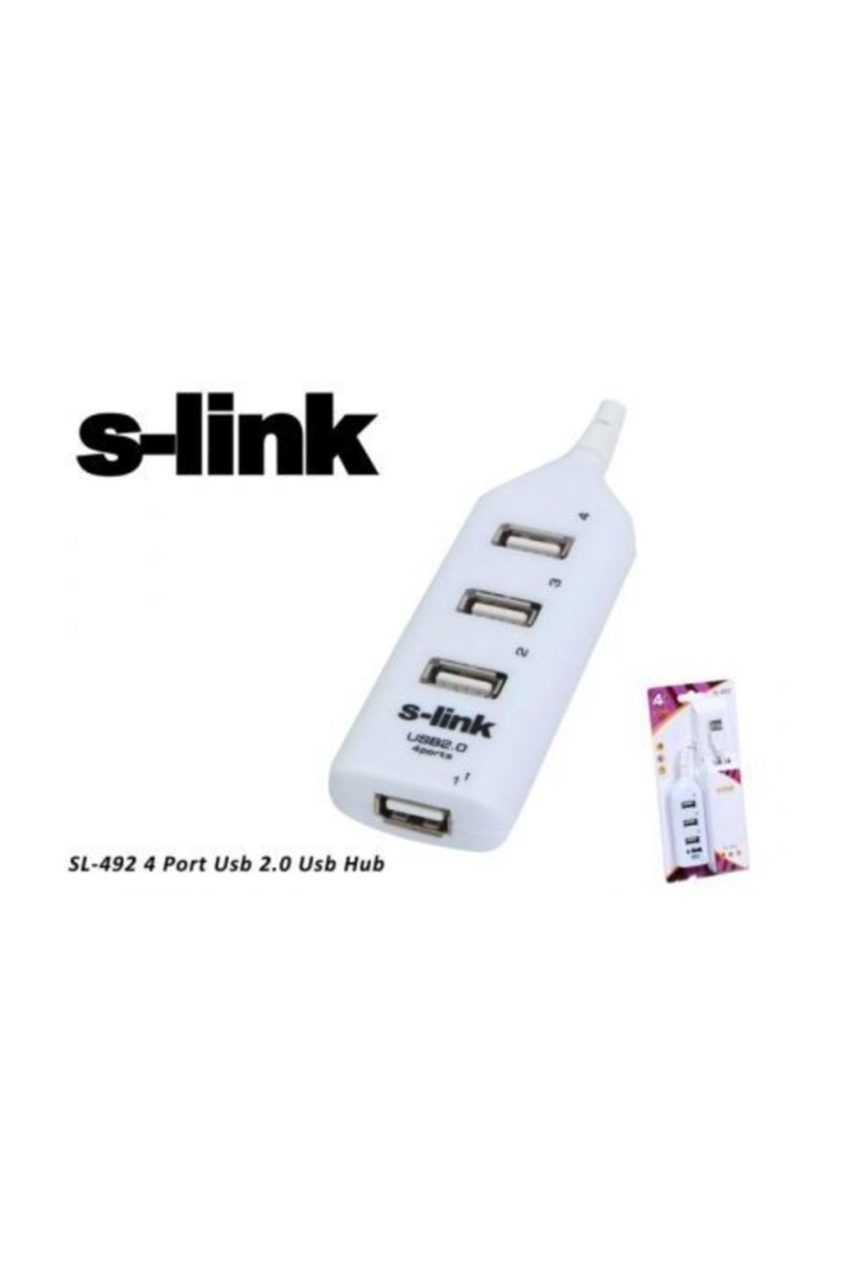 S-link SL-492 4port USB 2.0 Beyaz USB Çoklayıcı Hub