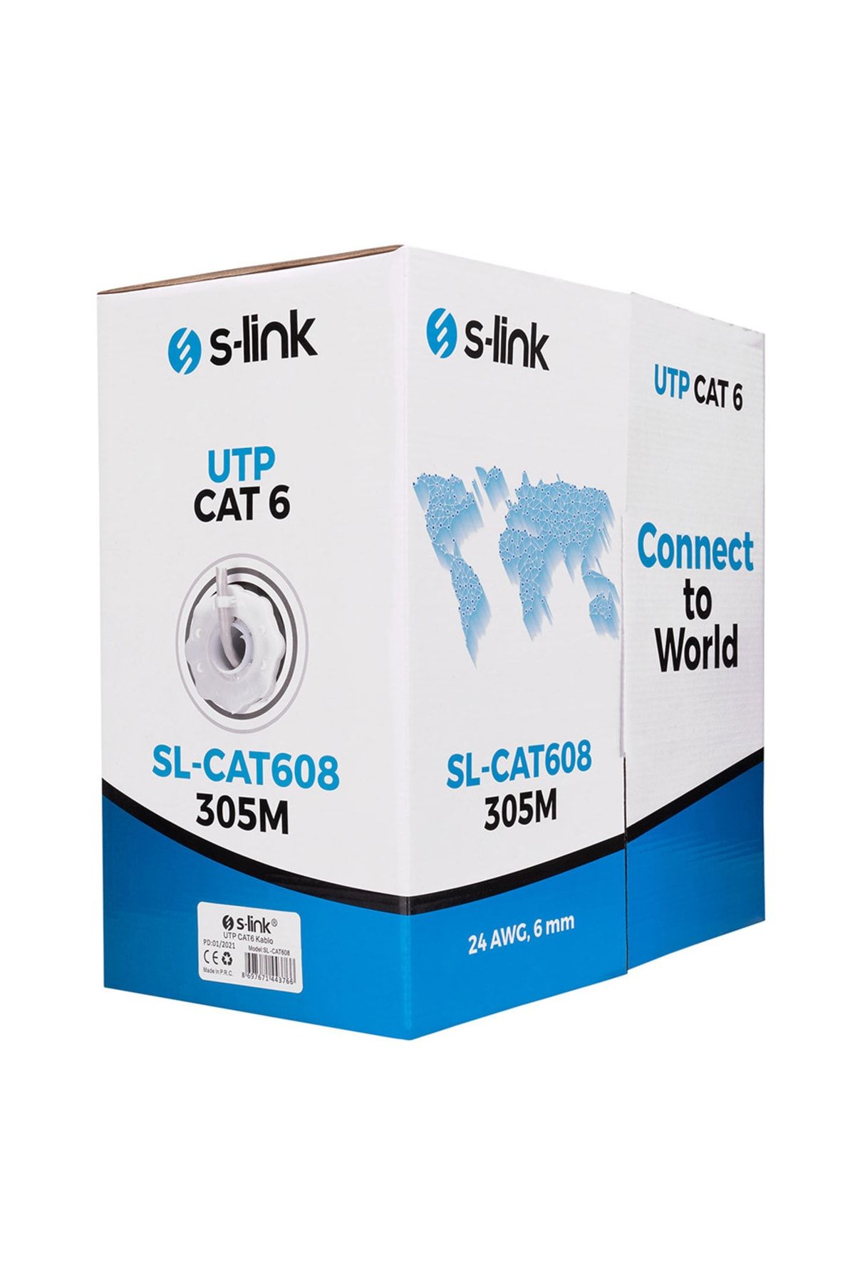 S-link Sl-cat608 305mt Cat6 Utp 24awg Gri Patch Kablo