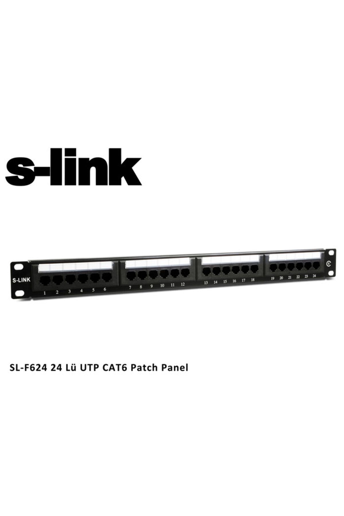 S-link Sl-f624 24lü Utp Cat6 Patch Panel