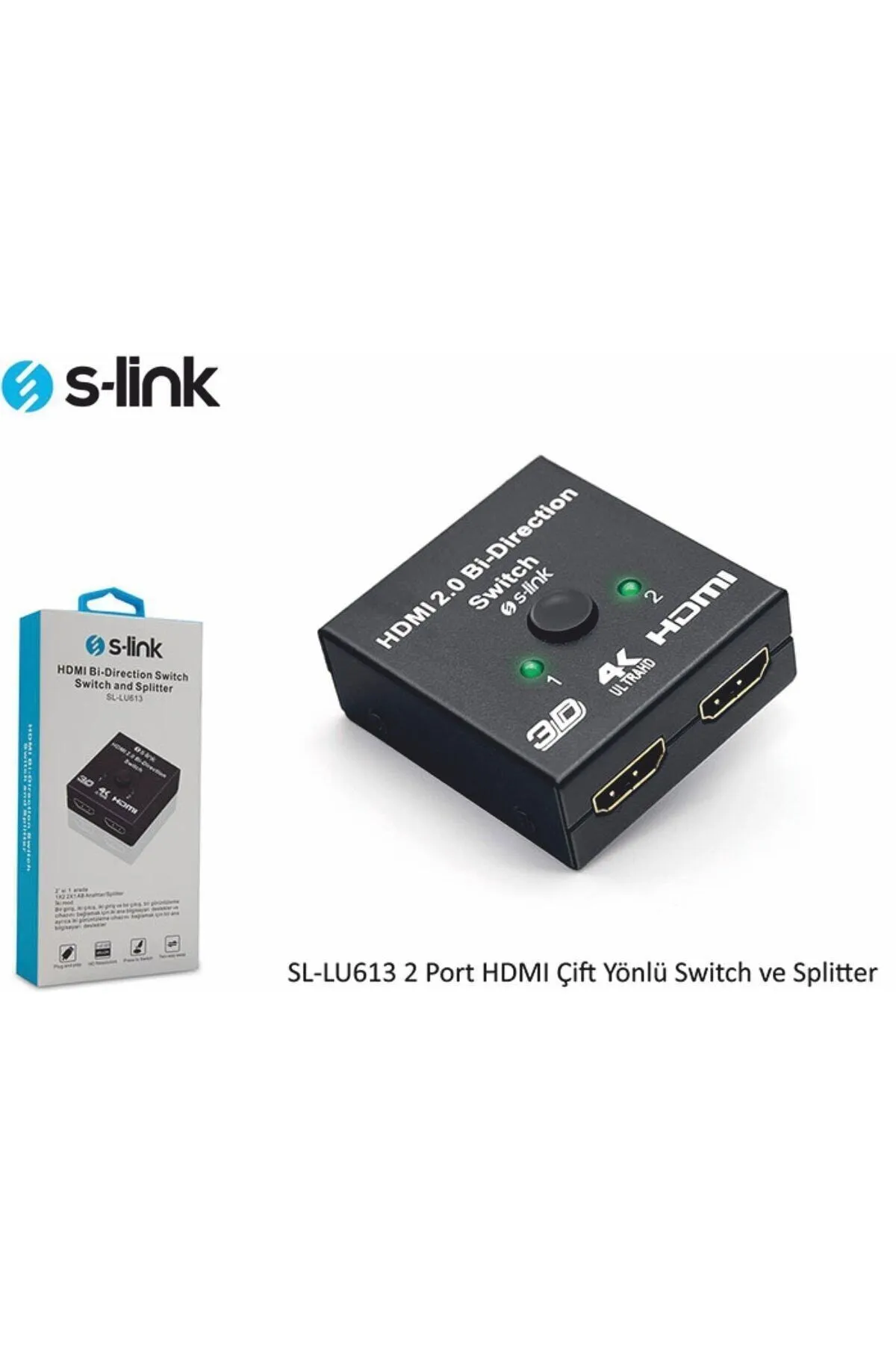 S-link Sl-lu613 2 Port Çift Yönlü Hdmı Swıtch Ve Splıtter