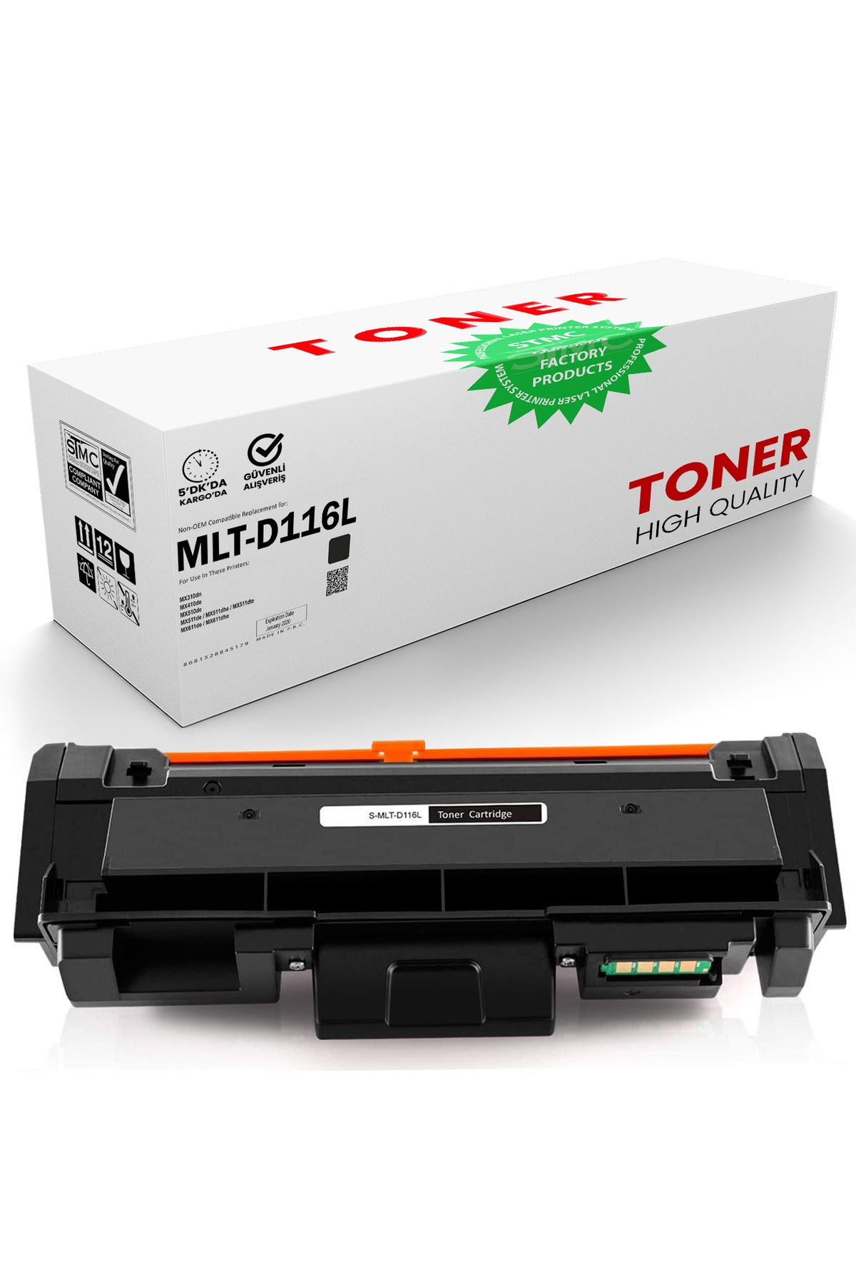 Samsung SL-M2675/SL-M2675n Çipli MLT-D116L Muadil Toner /WB/