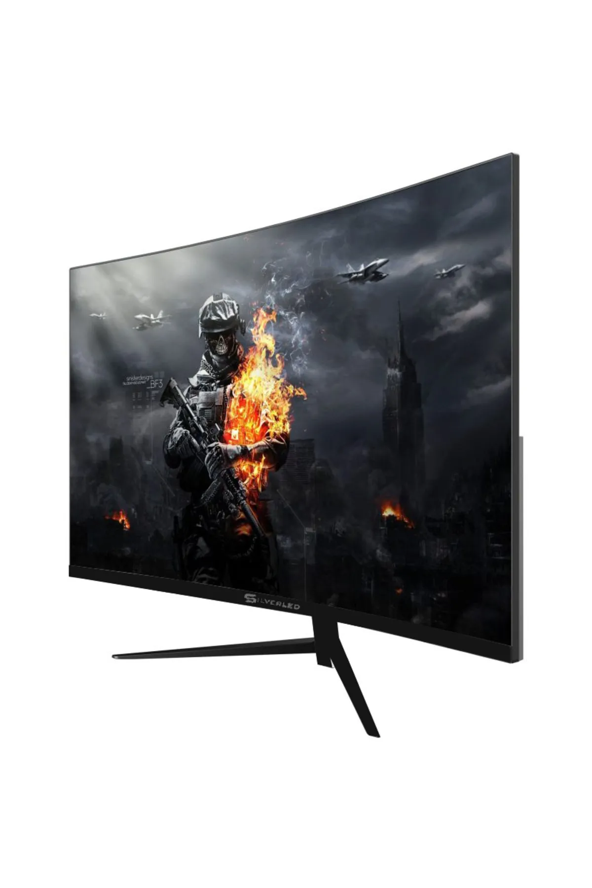 Silverled Sl-q24 24" 4ms 75hz Hdmı Vga Curved Frameless Gaming Monitör