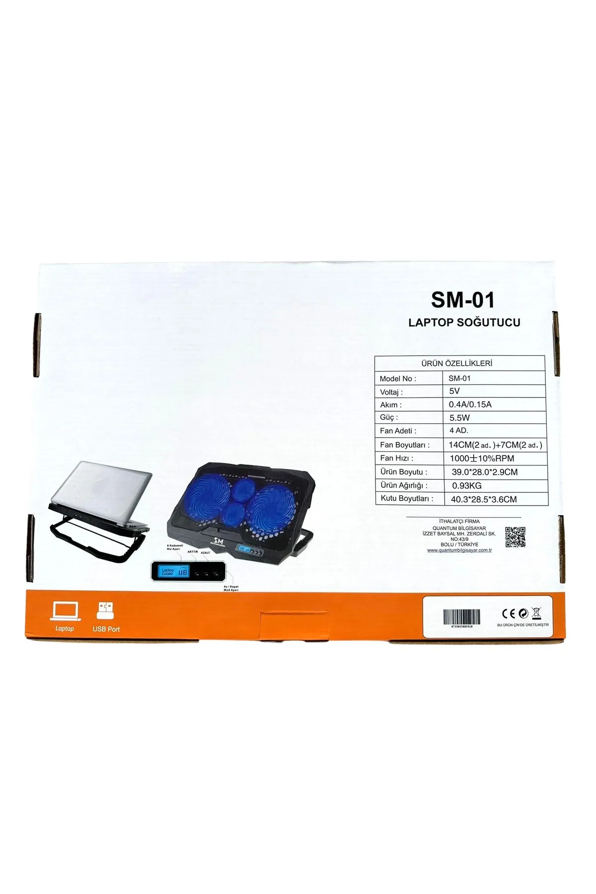 Snow Master Sm-01 Siyah Ayarlanabilir Dijital Ekranlı Notebook Laptop Soğutucu