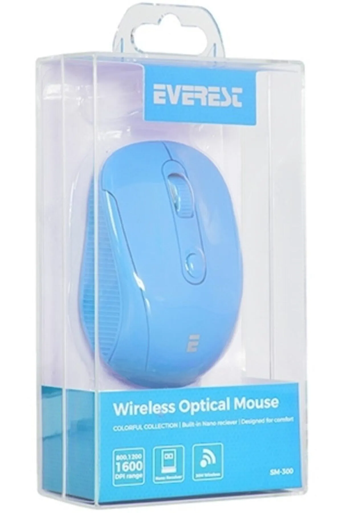 Everest Sm-300 Usb Mavi 4d Optik Alkalin Pil Kablosuz Mouse