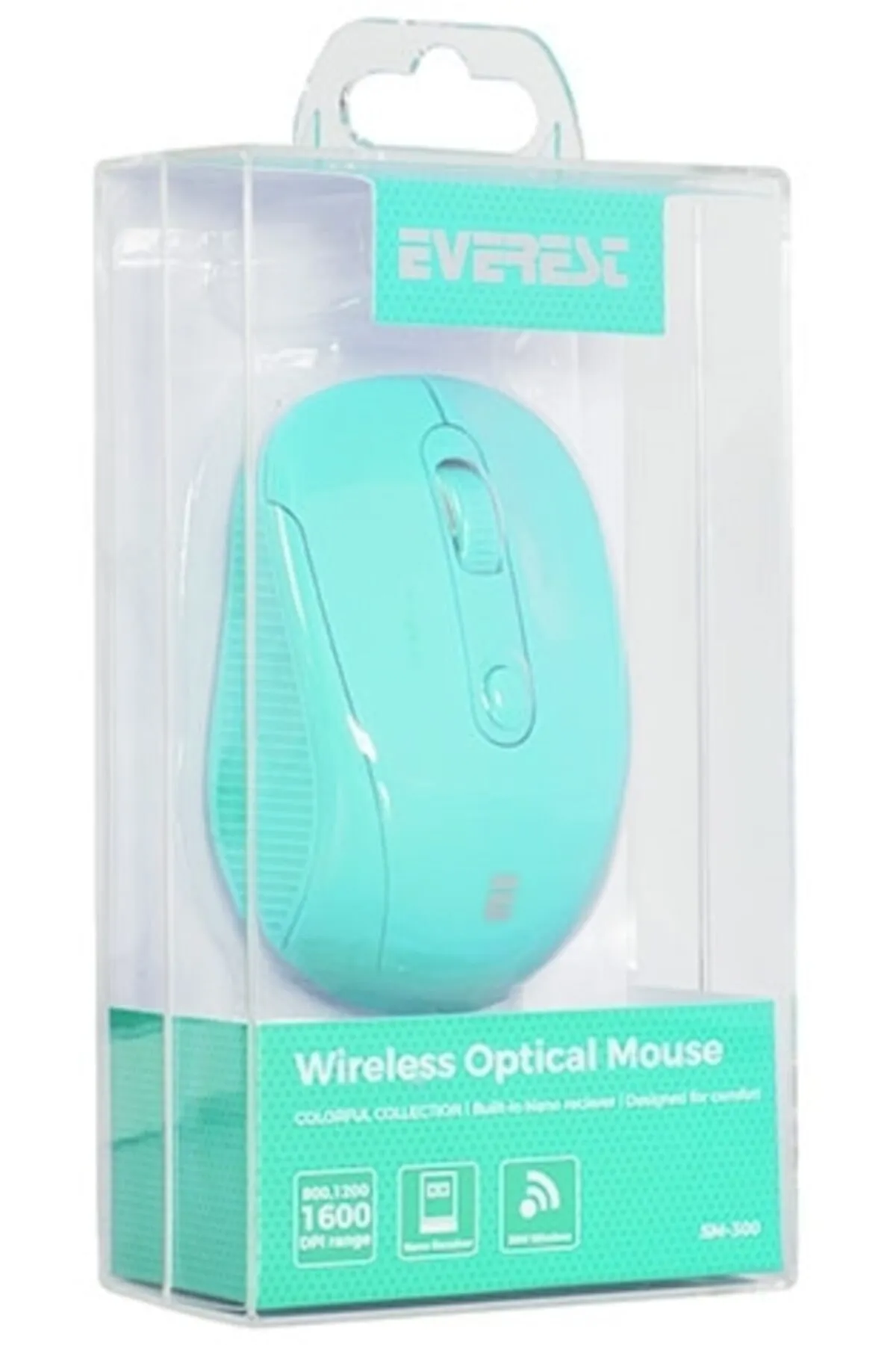 Everest Sm-300 Usb Yeşil 4d Optik Alkalin Pil Kablosuz Mouse