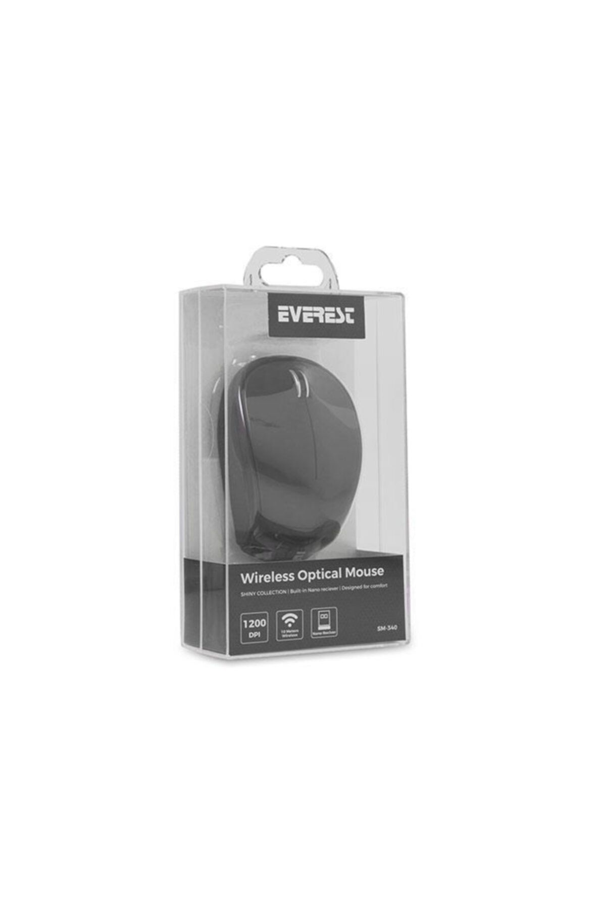 Everest Sm-340 Usb Siyah 3d Optik Süper Sessiz Alkalin Pilli Kablosuz Mouse En Yeni 440583