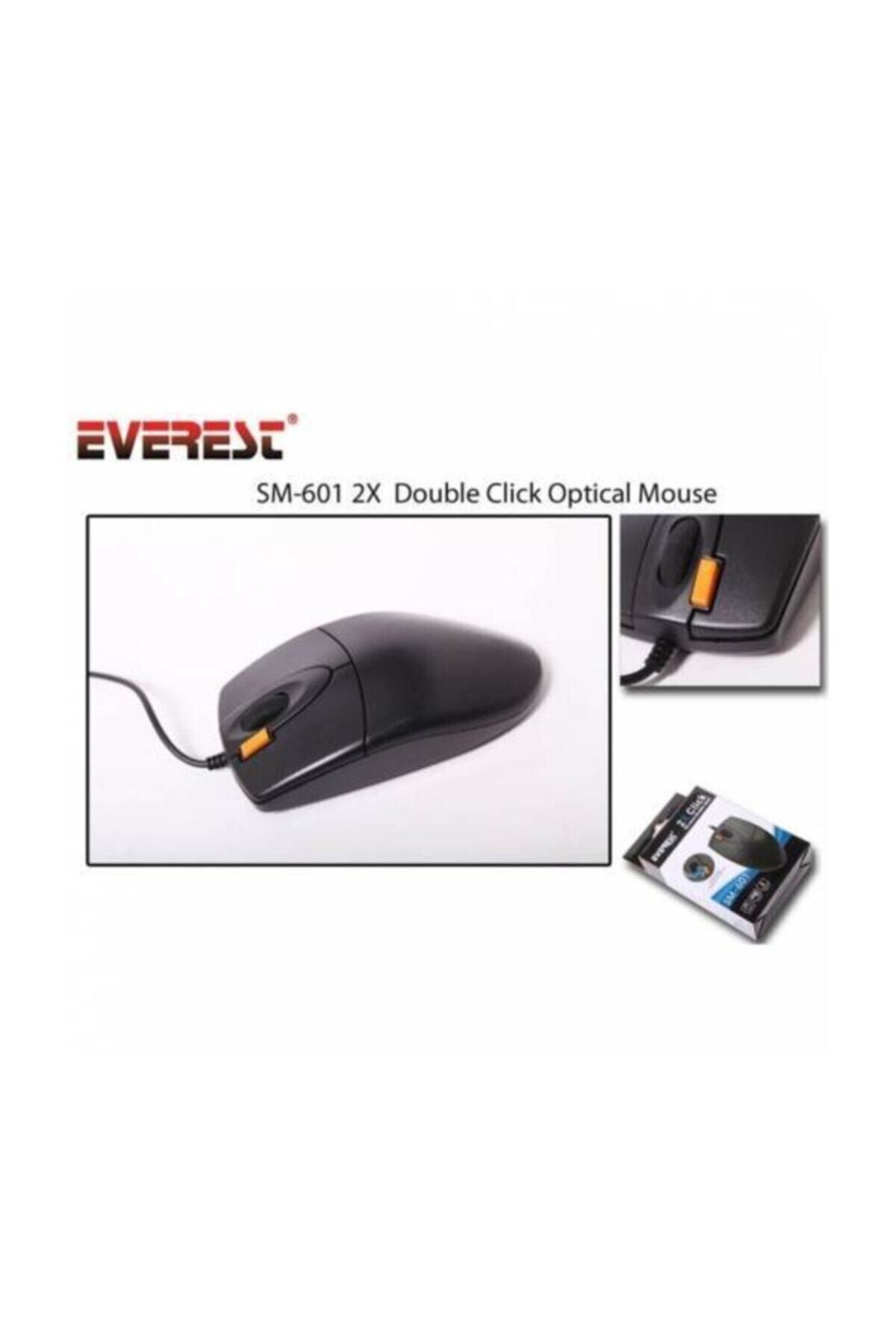 Everest Sm-601 Usb Siyah Süper Optik Mouse + Logitech Mouse Pad ( 5 Milyon Tıklama Ömürlü )