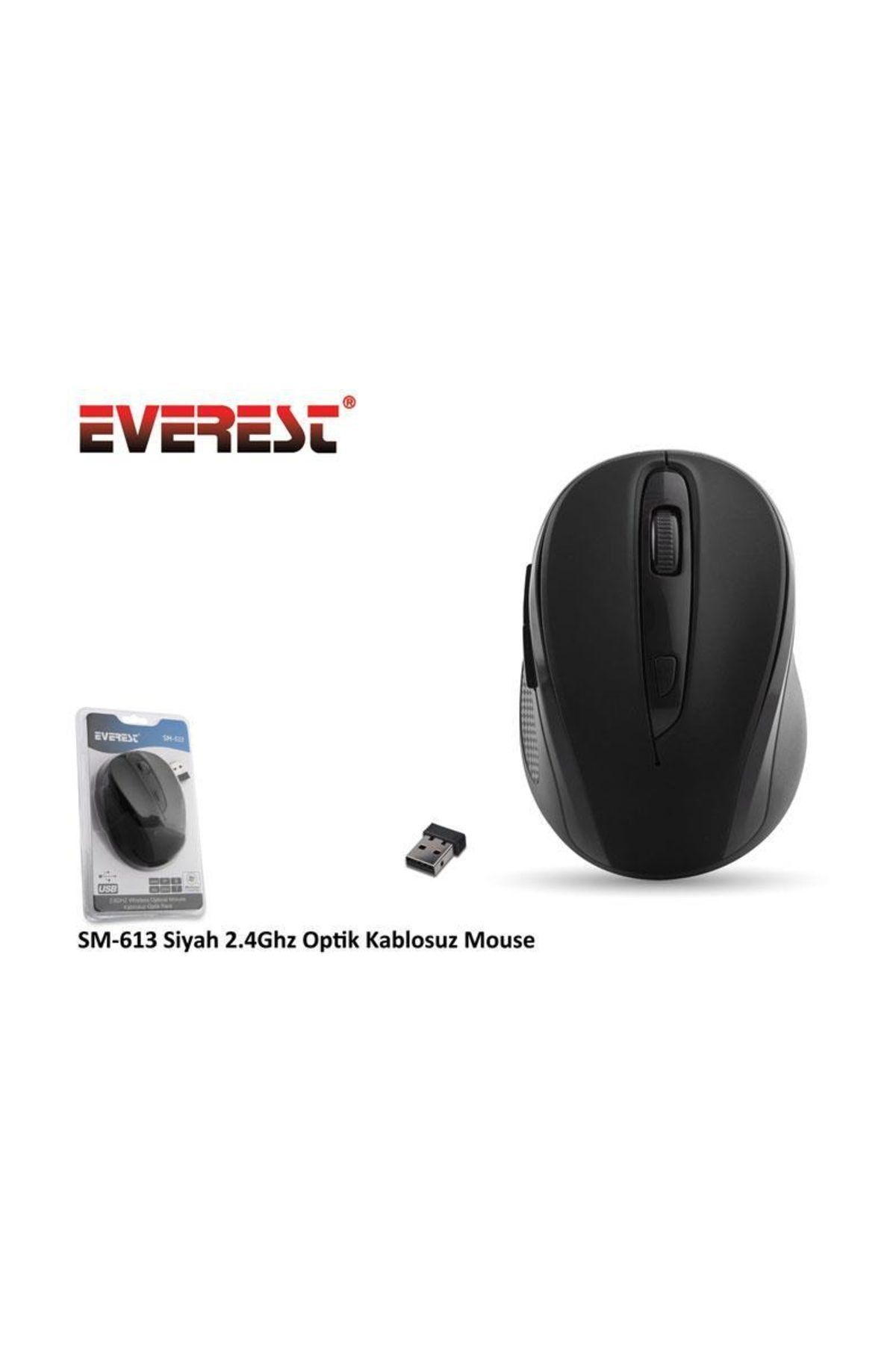 Everest Sm-613 Siyah 2.4Ghz Optik Kablosuz Mouse Yeni Model 959907