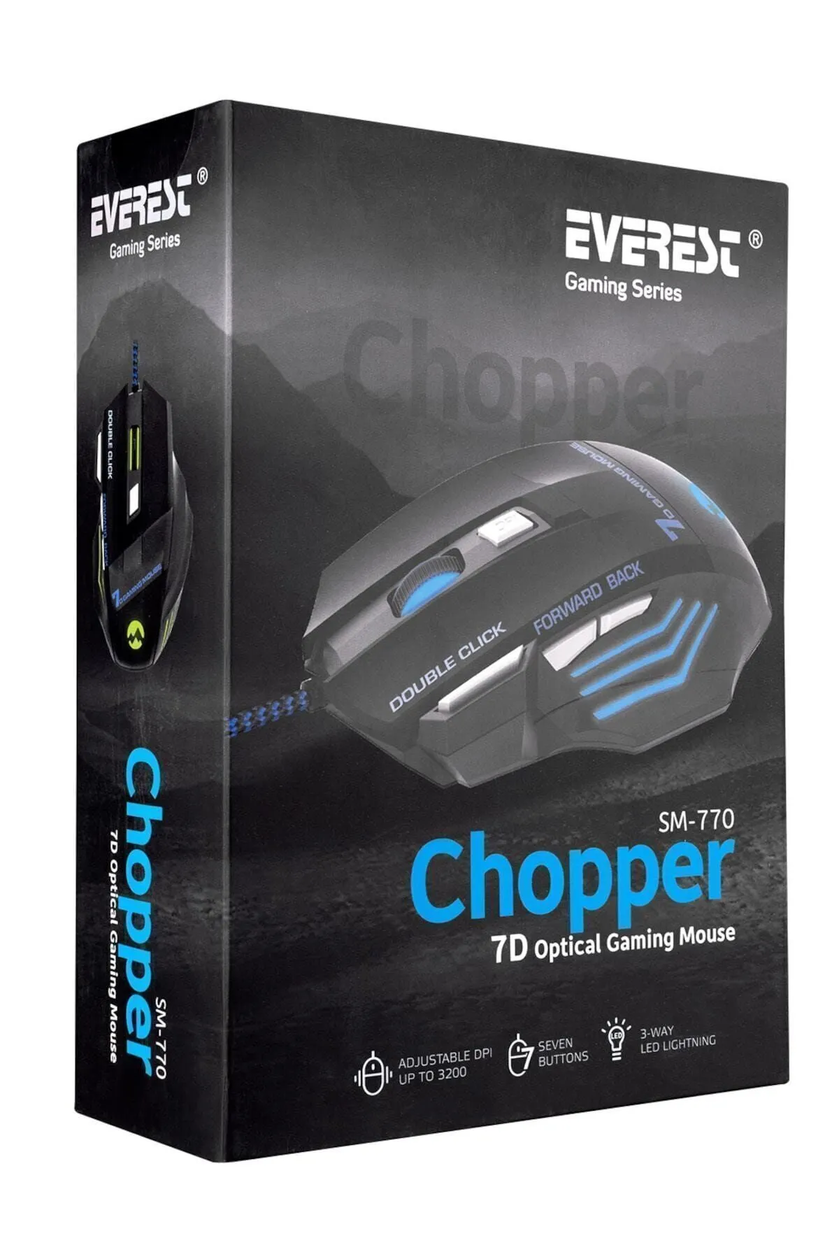 Everest Sm-770 Chopper Usb Siyah Oyun Gaming Oyuncu Mouse