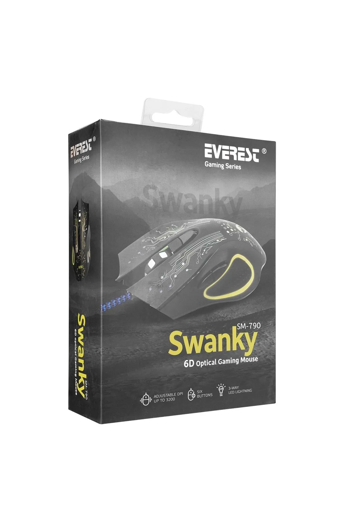 Everest Sm-790 Swanky Siyah 3200 Dpi Gaming Oyuncu Mouse