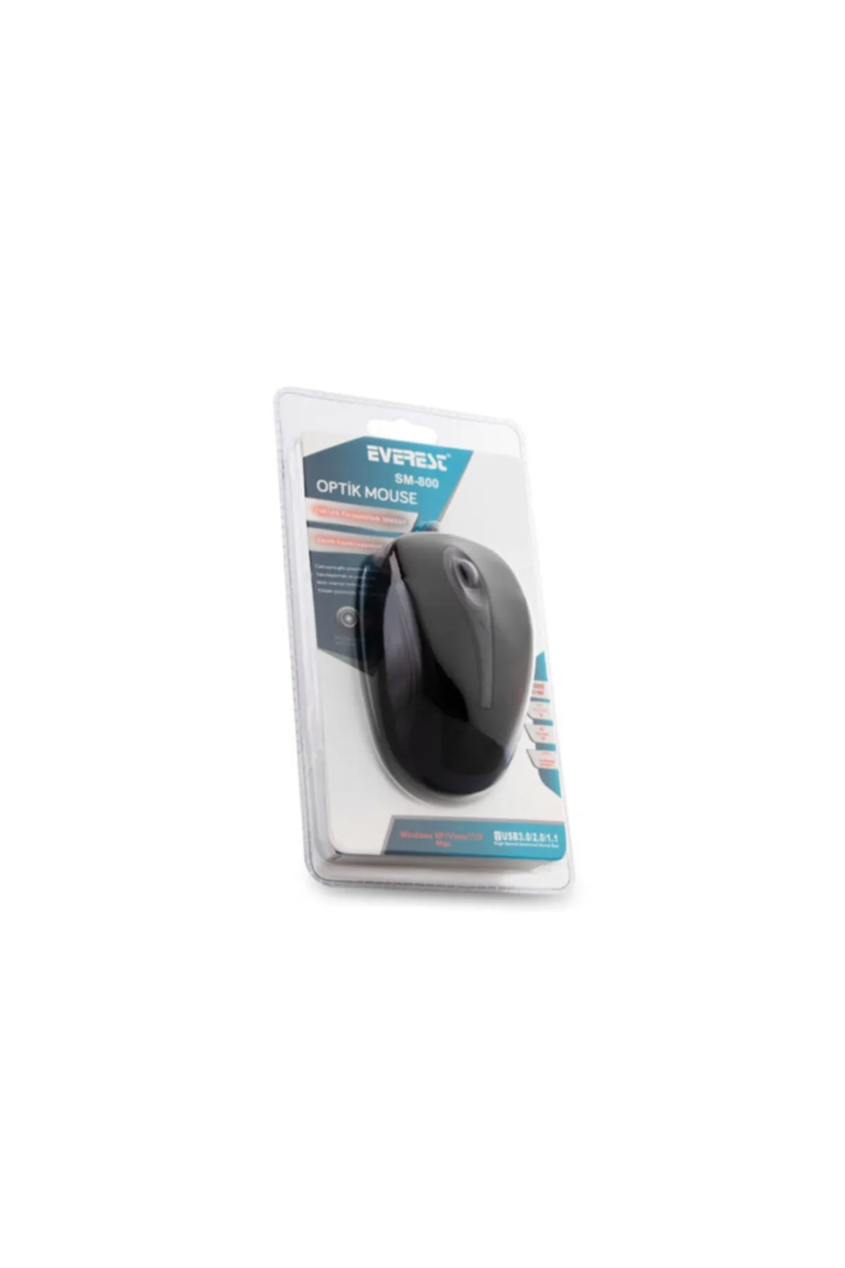 Everest Sm-800 Siyah Usb Kablolu Optik Mouse 1000 Dpı 3 Buton Modern Tasarım 431550