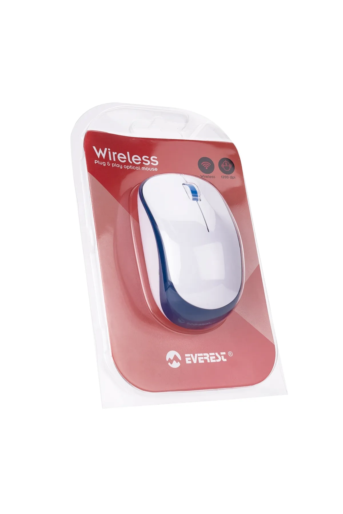 Everest Sm-833 Usb Beyaz/turkuaz 1200dpi Optik Kablosuz Mouse