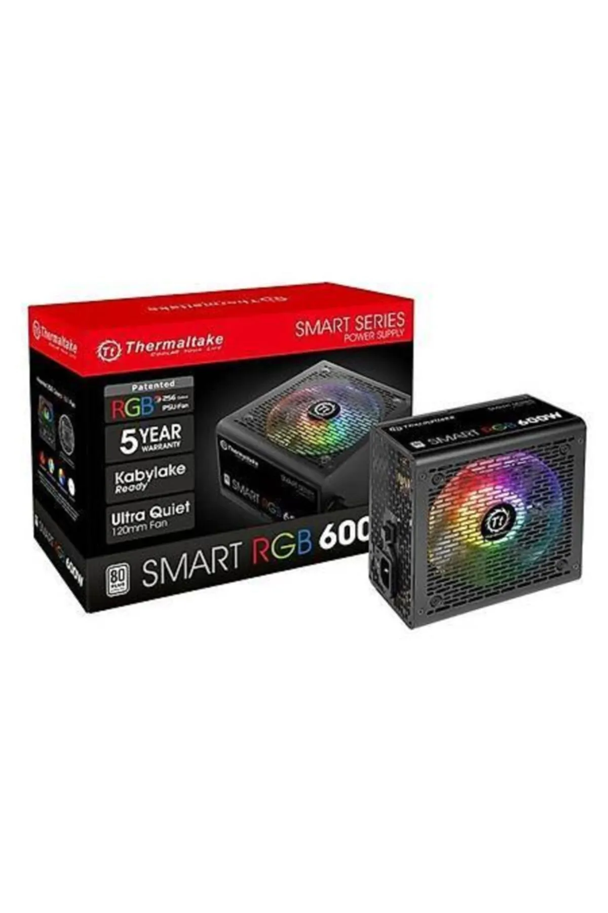 Thermaltake Smart 600w 80+ 12cm Rgb Led Fanlı Psu Bilgisayar Kasa Güç Kaynağı Power Supply (ps-spr-0600nhsawe-1)