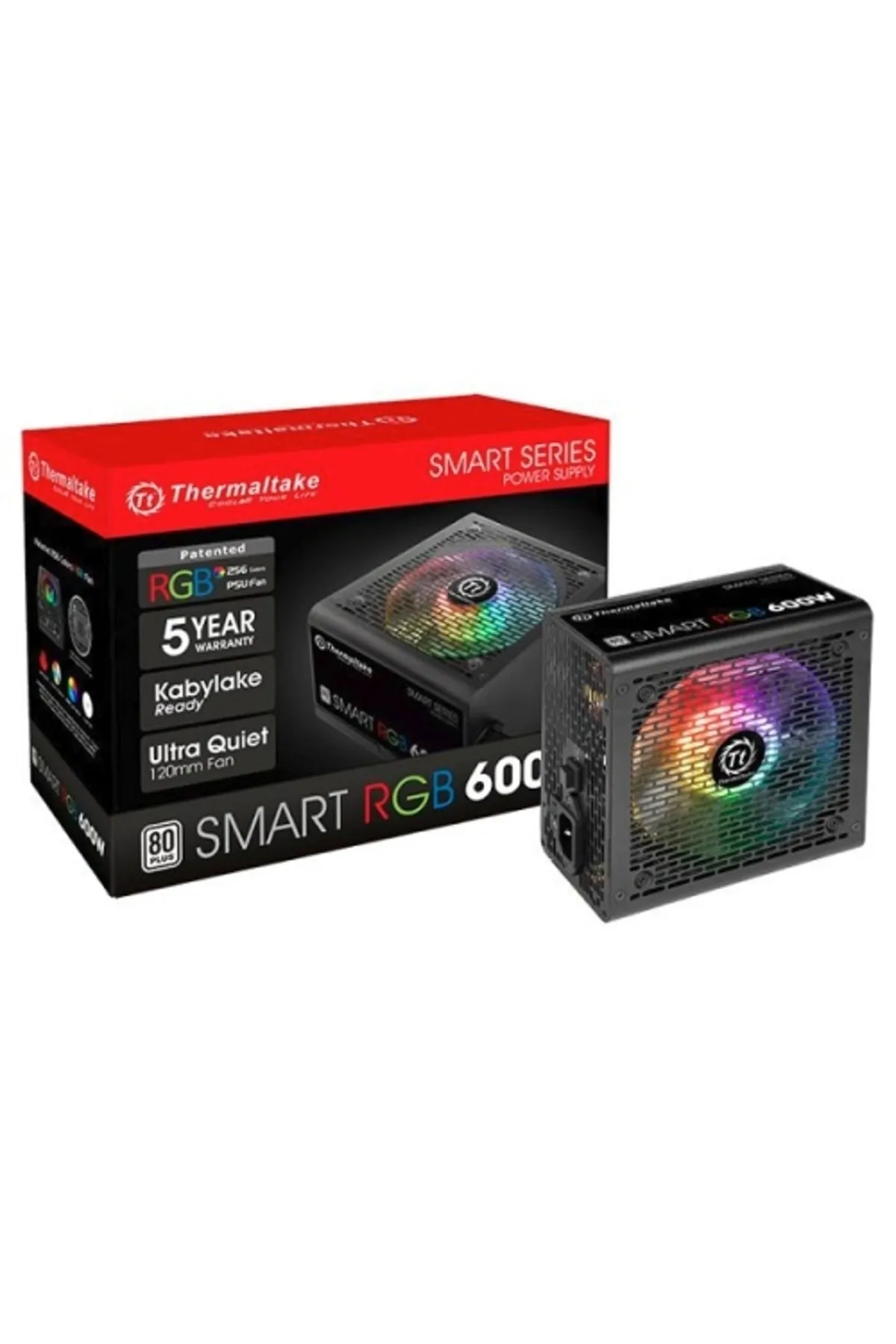 Thermaltake Smart 600w 80 Power Supply 12cm Rgb Led Fanlı Ps-spr-0600nhsawe-1