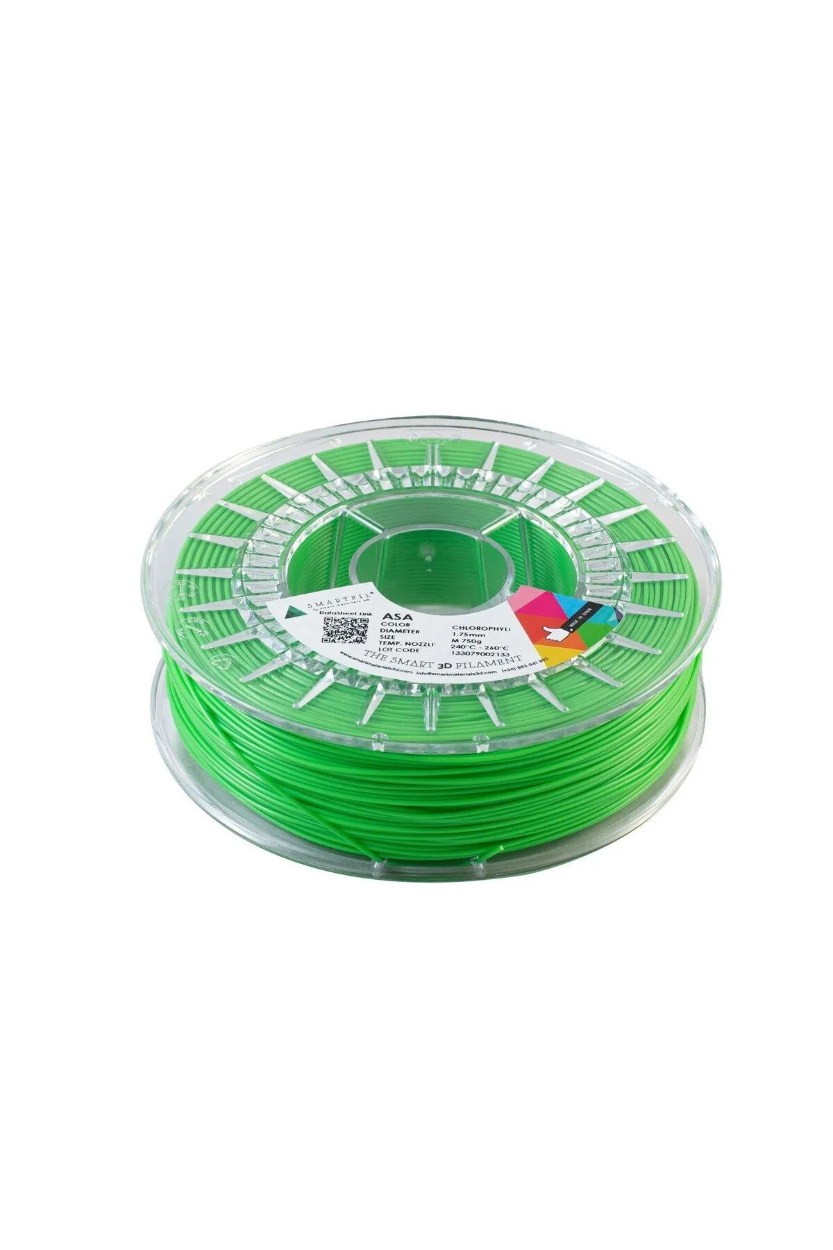 Smart Materials 3D Smartfil ASA 1.75mm KLOROFİL 750g Filament