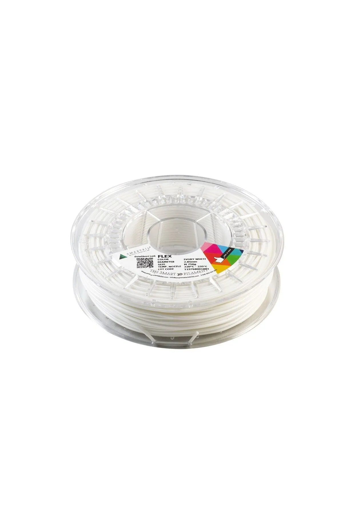 Smart Materials 3D Smartfil TPU 93A 2.85mm FİLDİŞİ BEYAZI 750g Filament