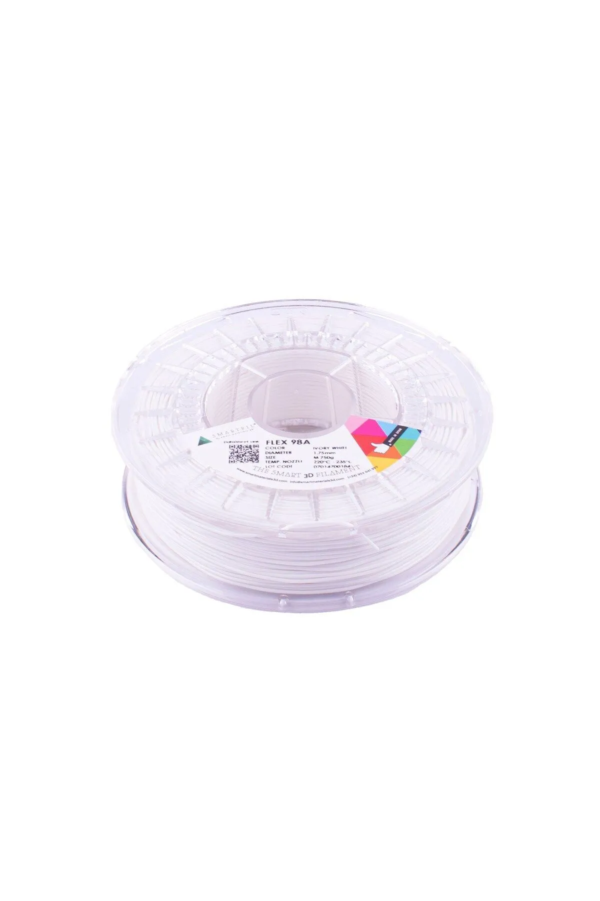 Smart Materials 3D Smartfil TPU 98A 1.75mm FİLDİŞİ BEYAZI 750g Filament