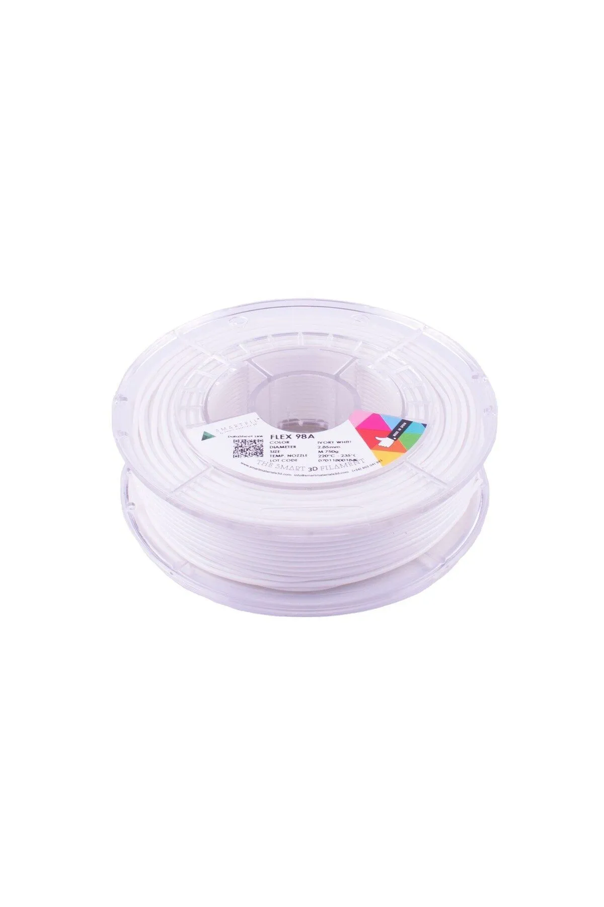 Smart Materials 3D Smartfil TPU 98A 2.85mm FİLDİŞİ BEYAZI 750g Filament