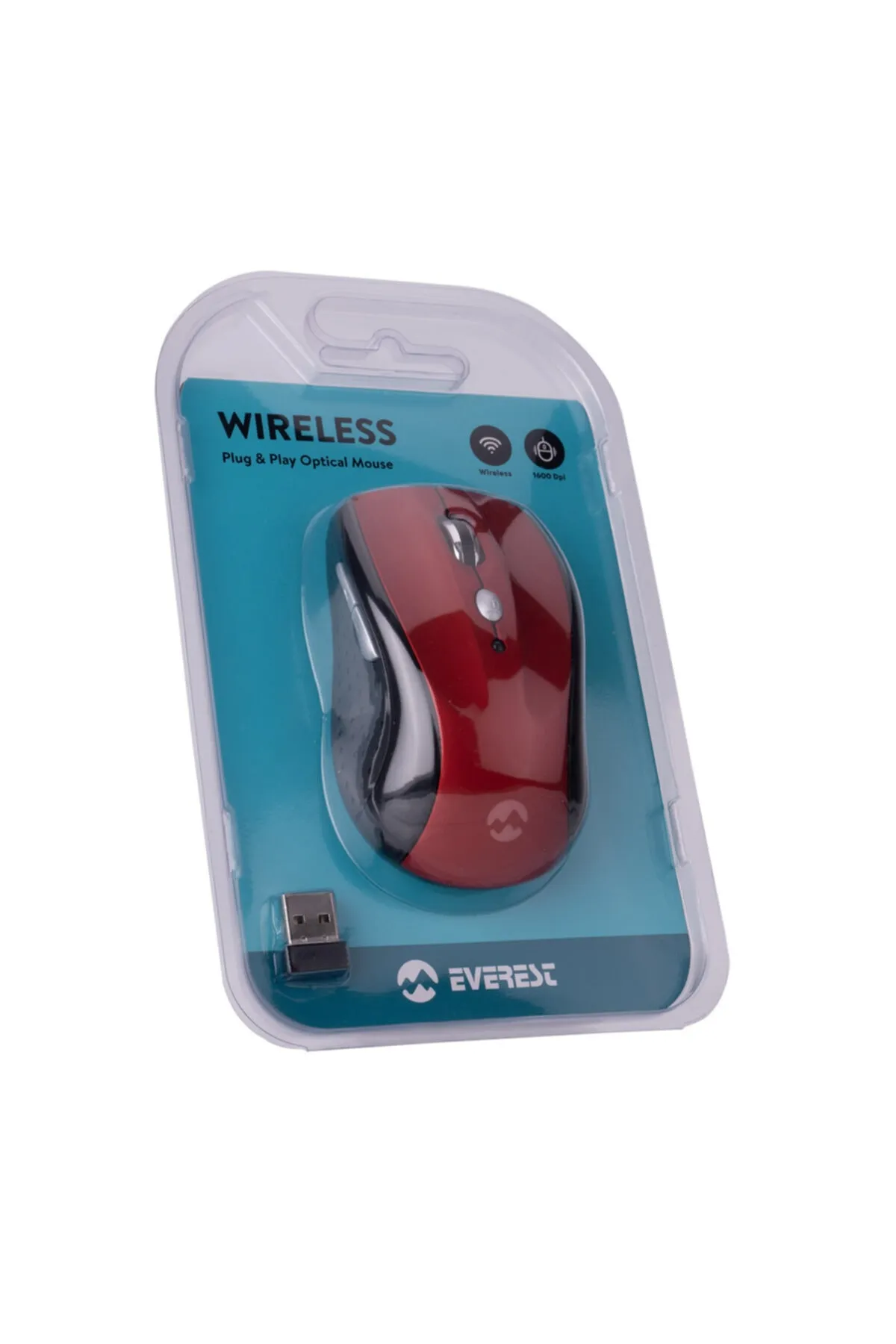 Everest Smw-266 Usb Kırmızı 2.4ghz Optik Wireless Mouse Modern Tasarım 431550