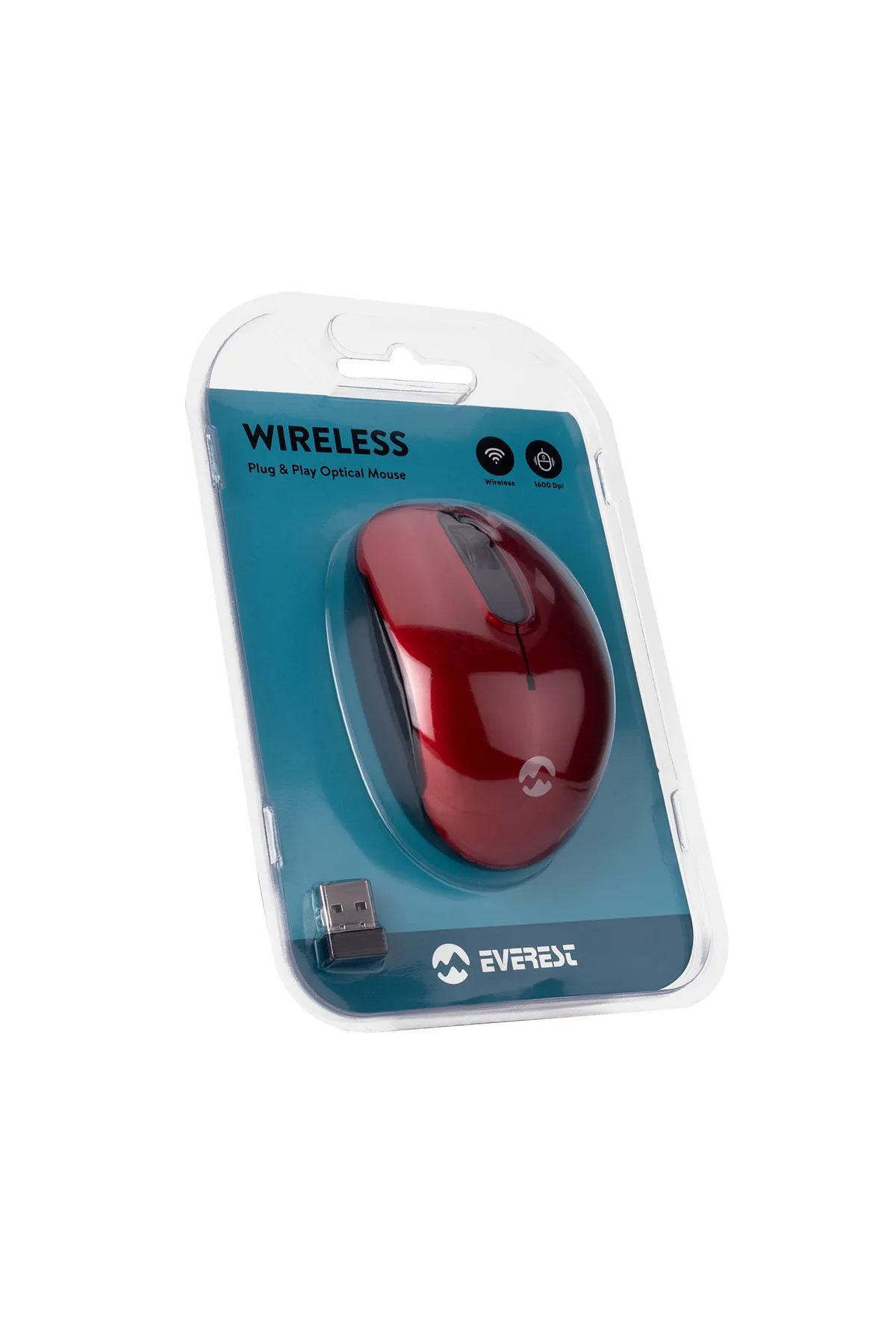 Everest Smw-666 Kırmızı Usb 2.4ghz Optik Wireless Mouse Modern Tasarım 431550