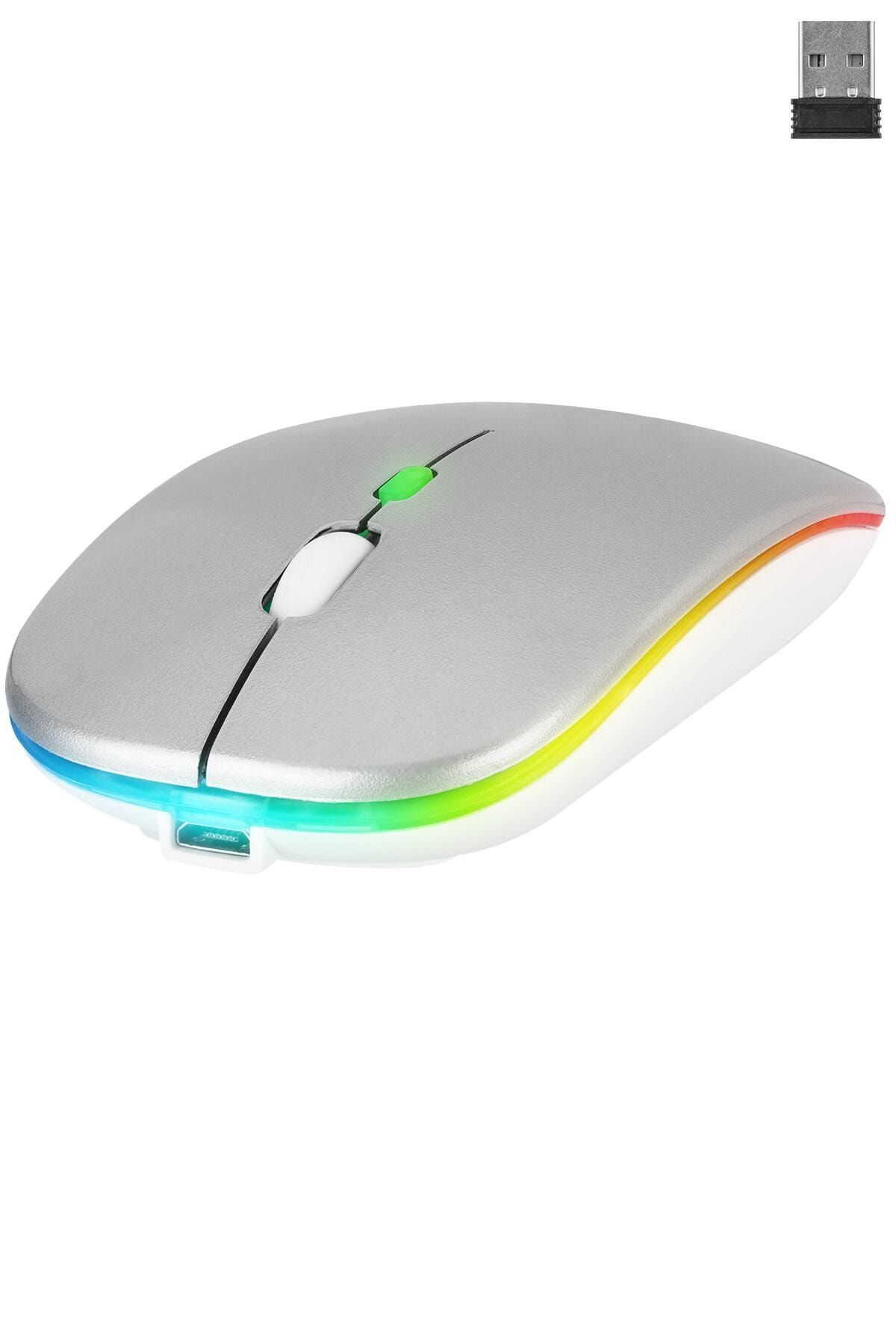 Everest Smw-710 Usb 2.4ghz Gümüş Ledli 800/1200/1600dpi Şarjlı Kablosuz Mouse