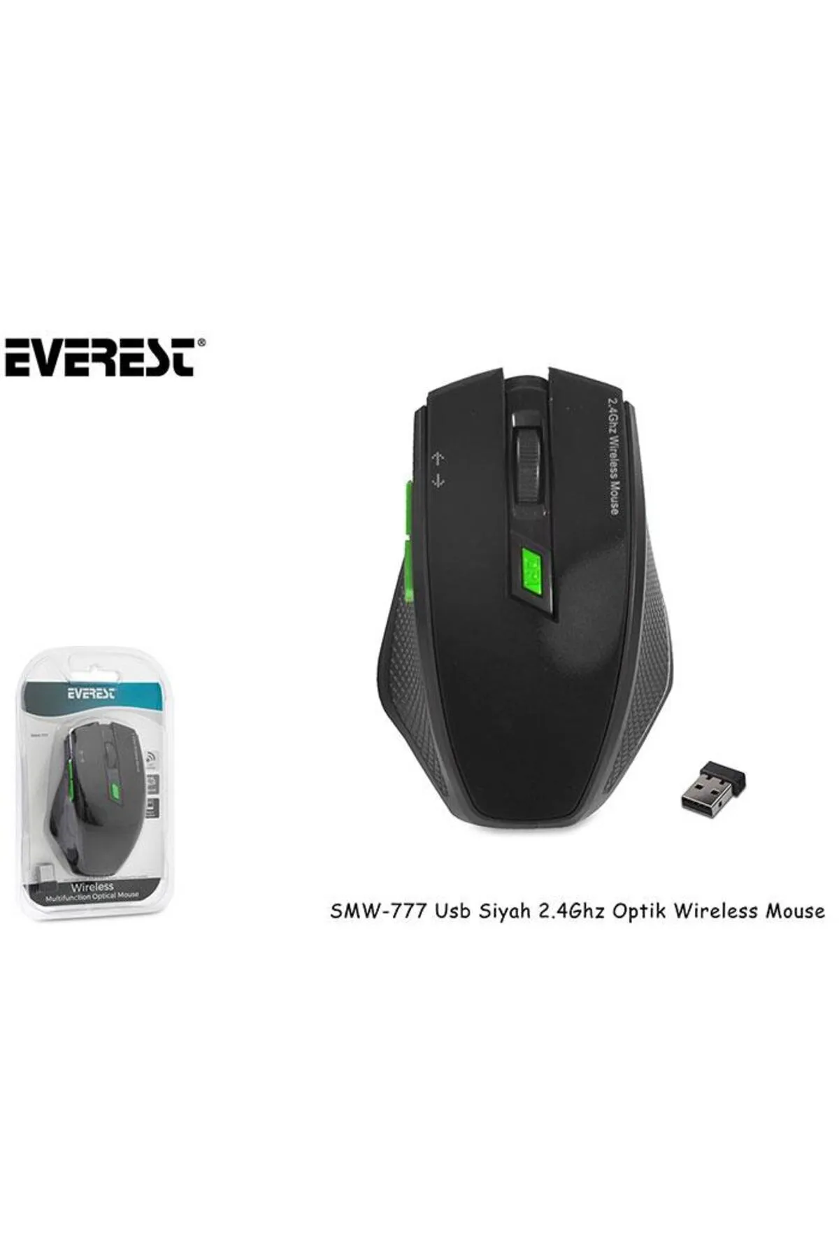 Everest SMW-777 USB Siyah 2.4Ghz Optik Wireless Mouse