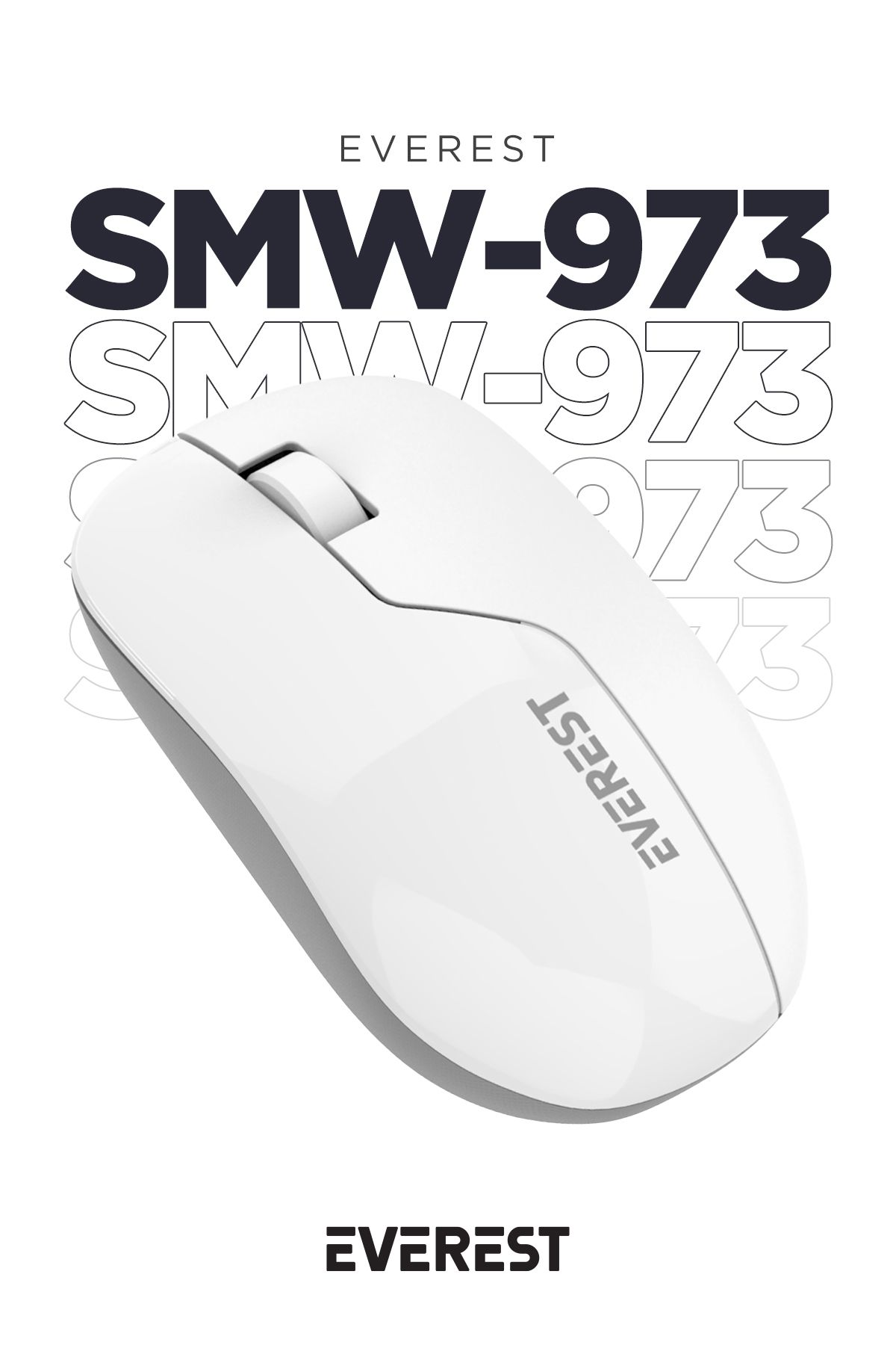 Everest SMW-973 Usb Beyaz/Gri 2.4Ghz Kablosuz Mouse